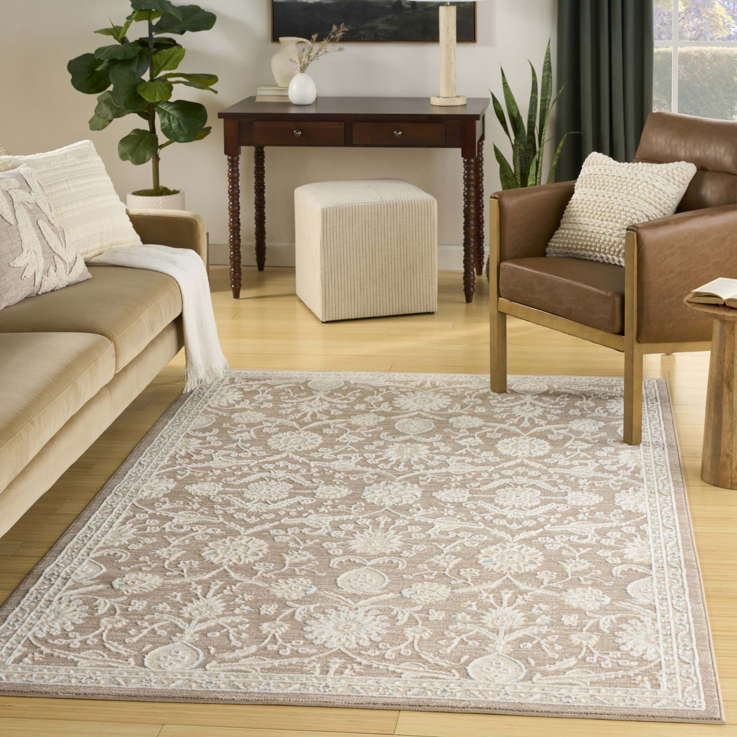 Nourison Isla ISL01 Mocha Area Rug - Image 5