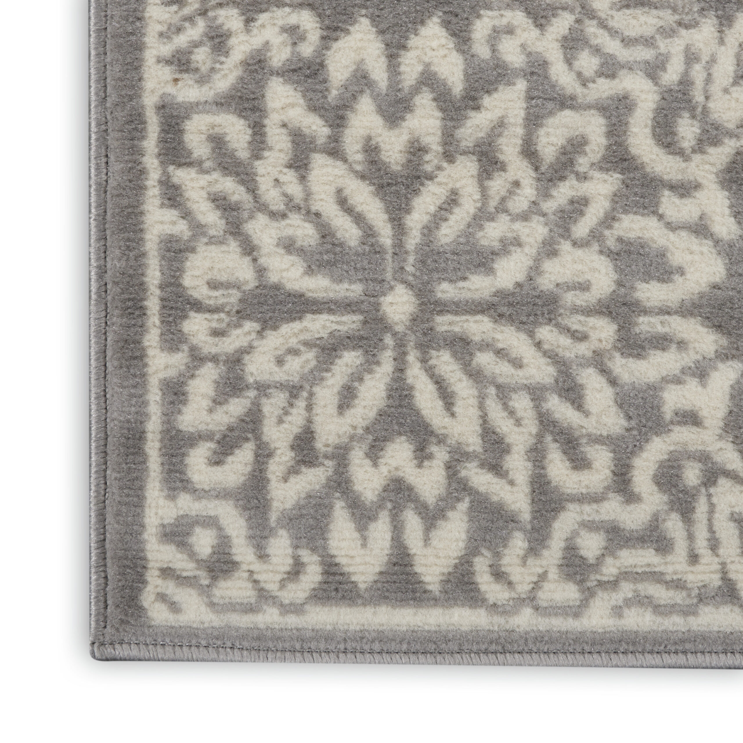 Nourison Jubilant JUB06 Ivory Grey Area Rug - Image 2