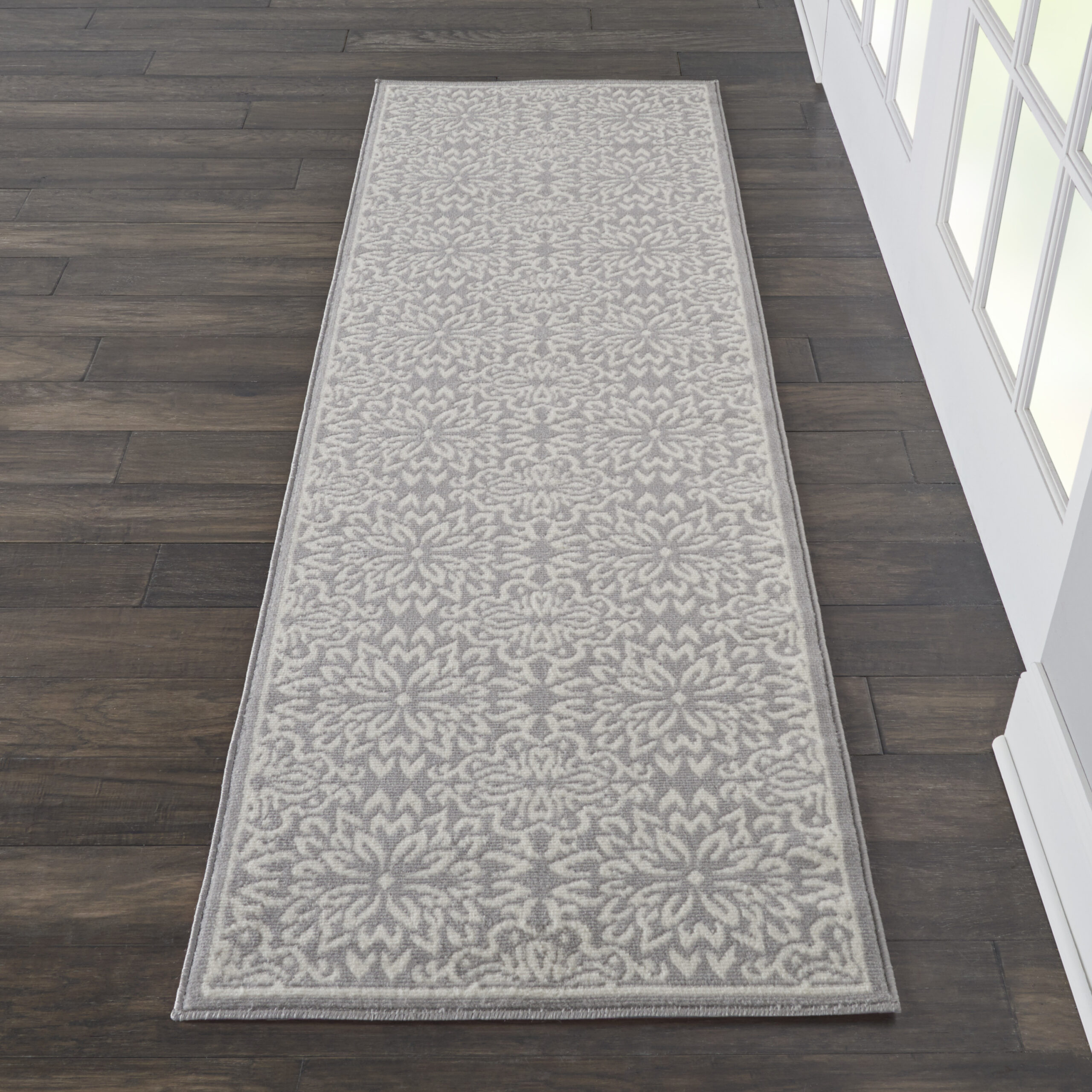Nourison Jubilant JUB06 Ivory Grey Area Rug - Image 5