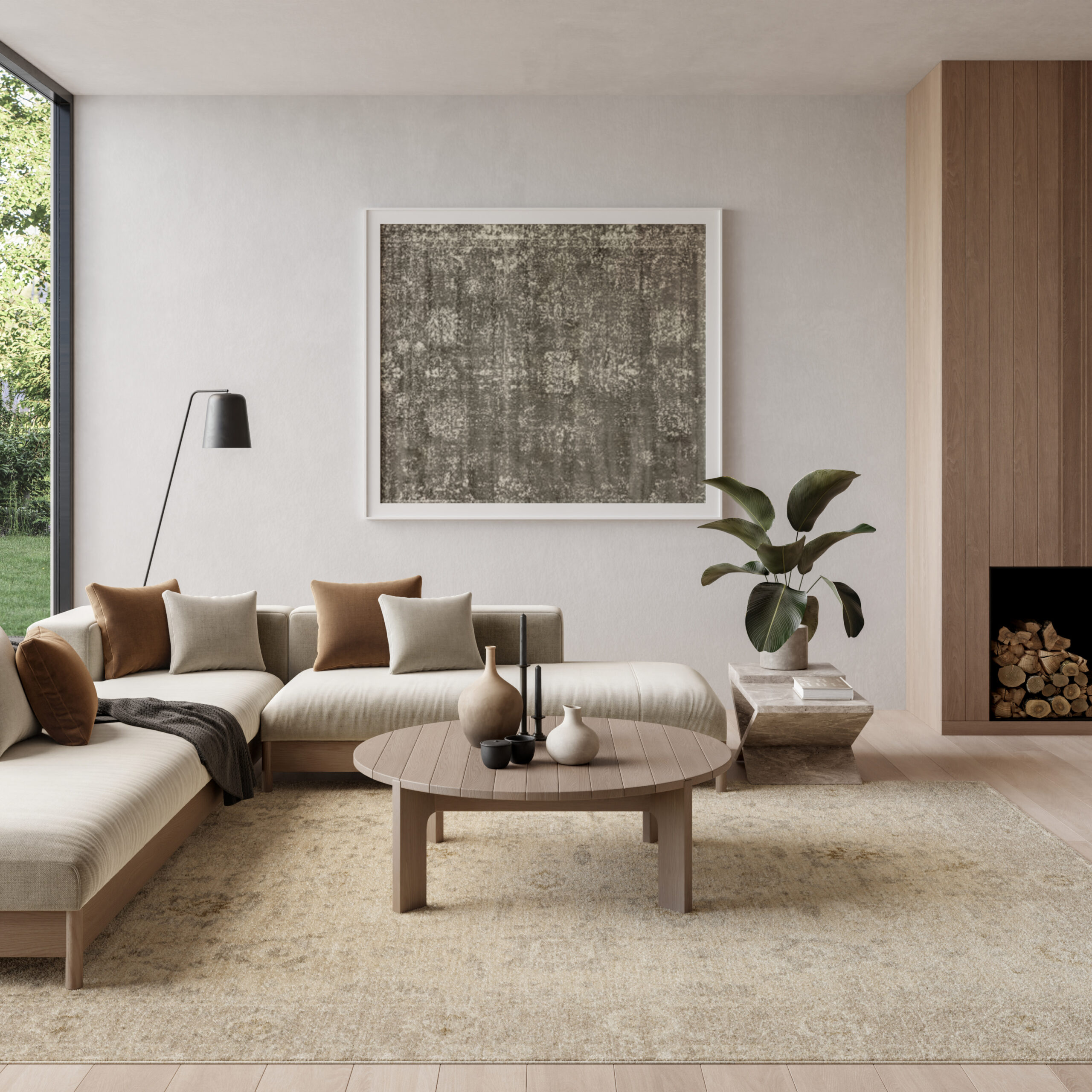 Nourison Moonlit MLI01 Ivory Grey Area Rug - Image 5
