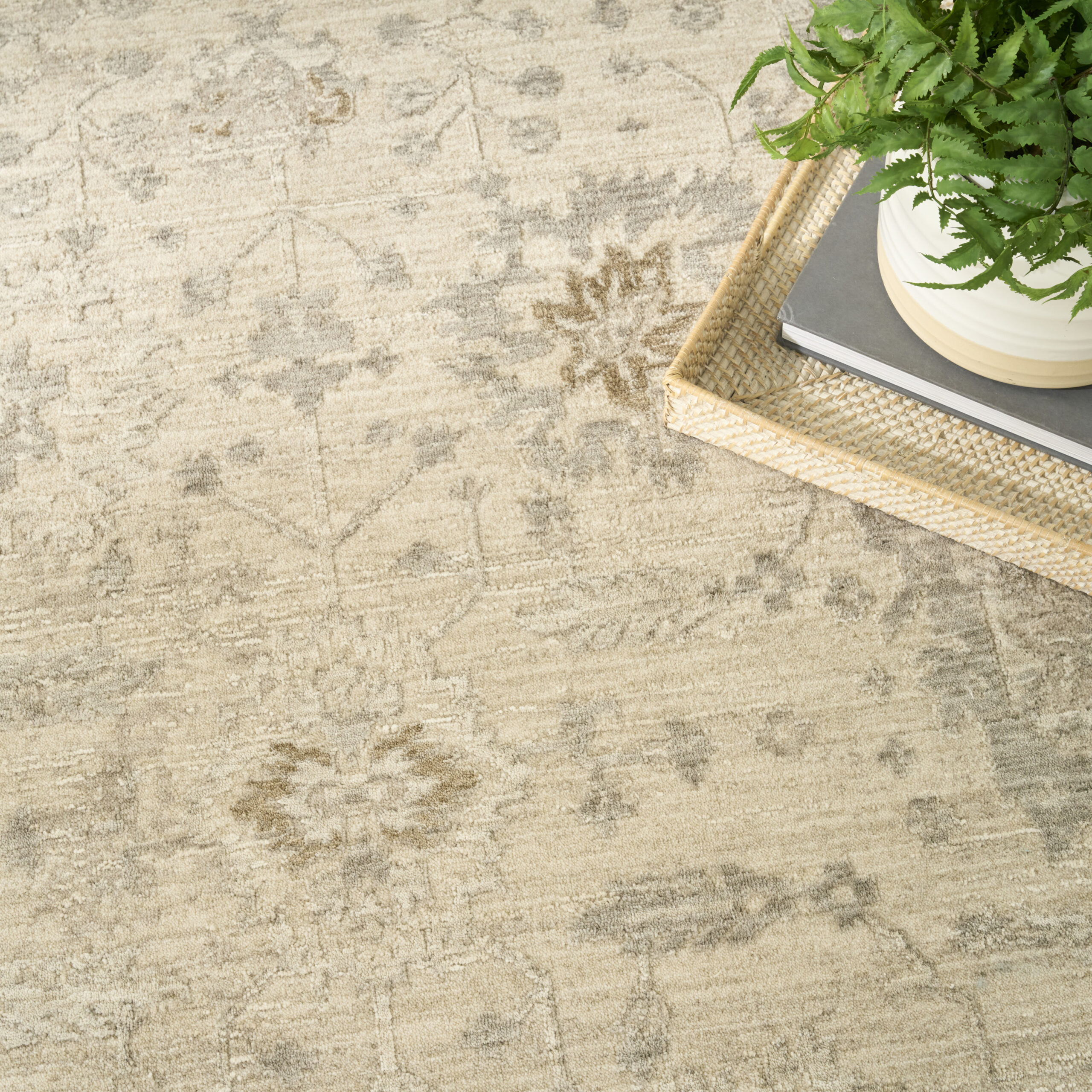 Nourison Moonlit MLI01 Ivory Grey Area Rug - Image 6