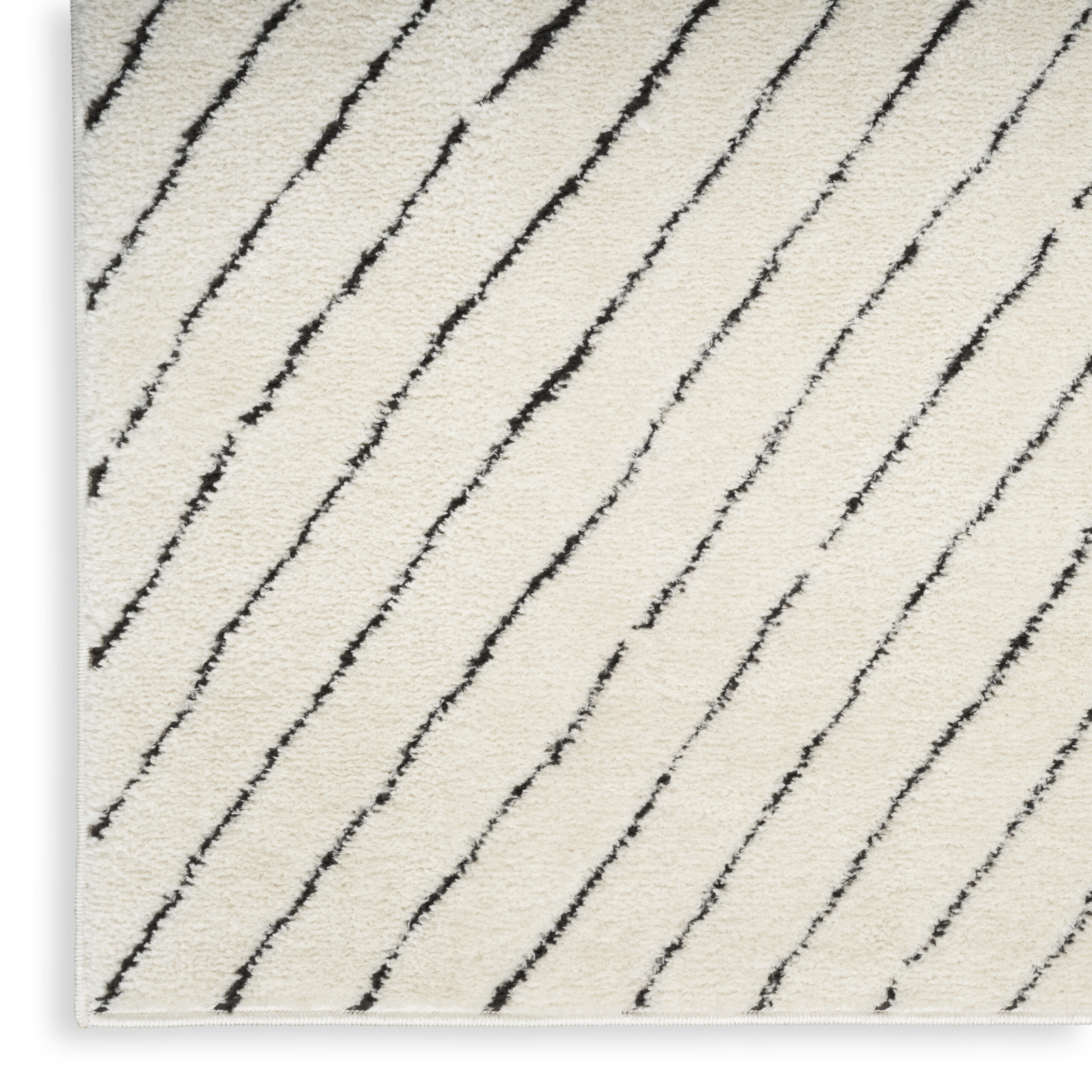 Nourison Modern Comfort MNC01 Ivory Black Area Rug - Image 2