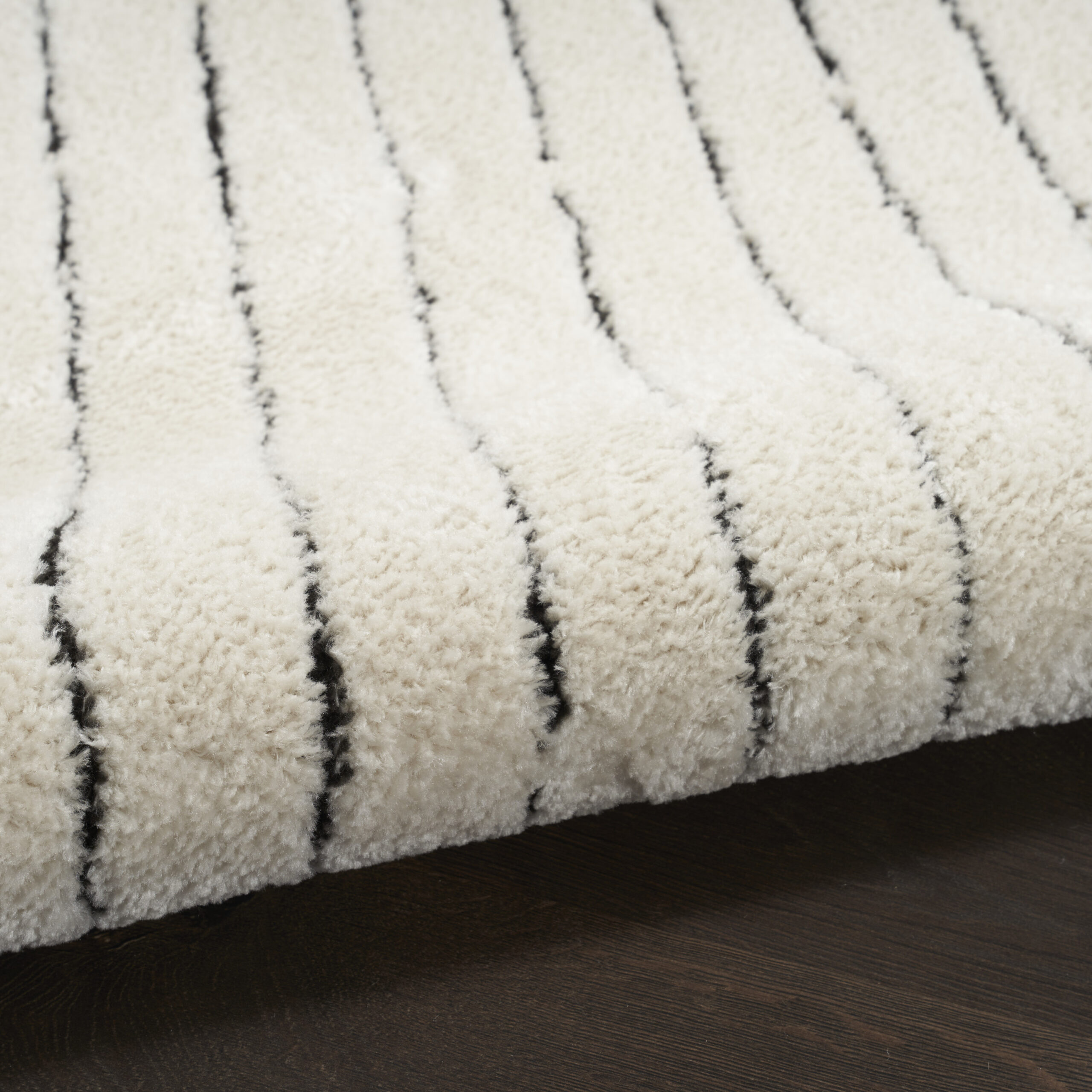 Nourison Modern Comfort MNC01 Ivory Black Area Rug - Image 3