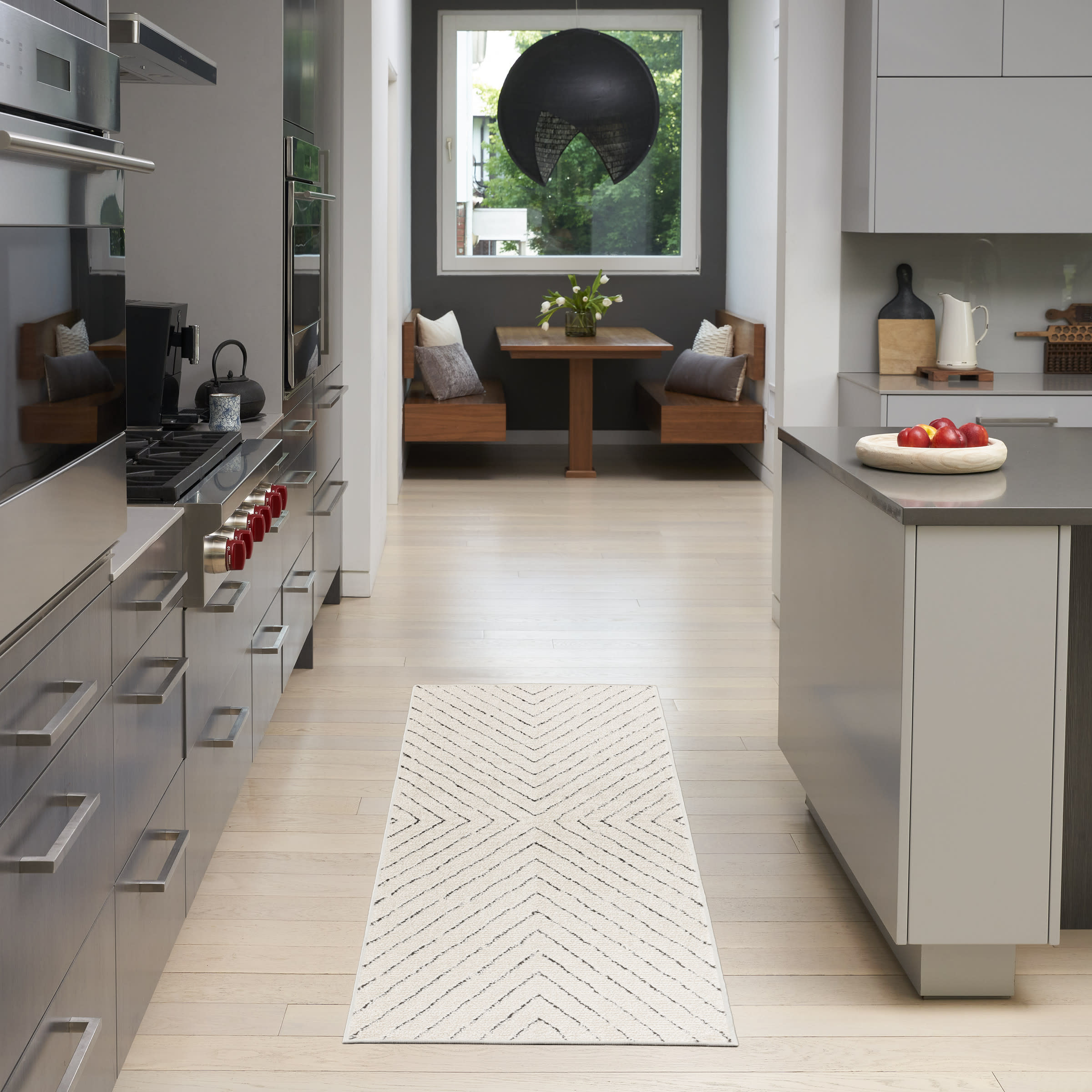 Nourison Modern Comfort MNC01 Ivory Black Area Rug - Image 5
