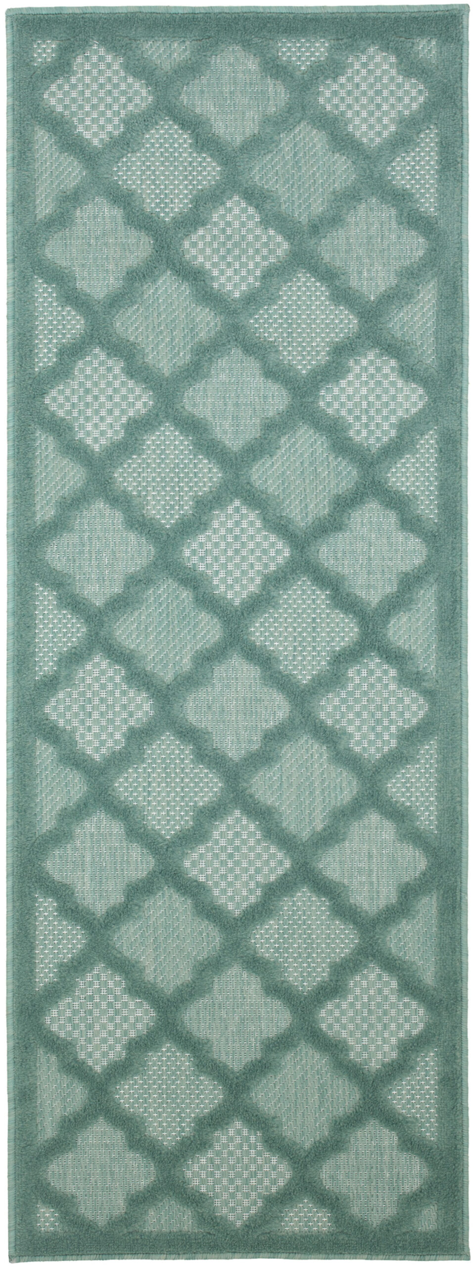 Nourison Easy Care NES01 Aqua Teal Area Rug
