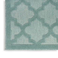 Alternative view of Nourison Easy Care NES01 Aqua Teal Area Rug