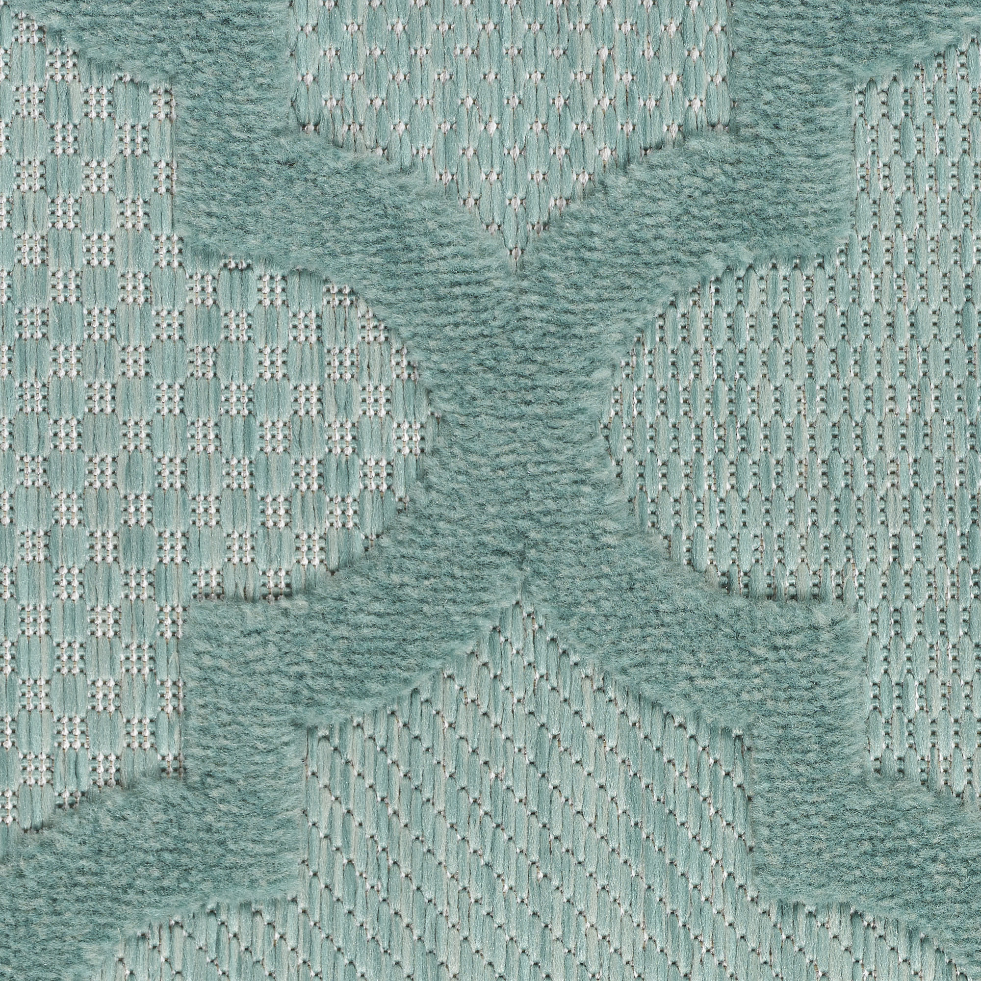 Nourison Easy Care NES01 Aqua Teal Area Rug - Image 4