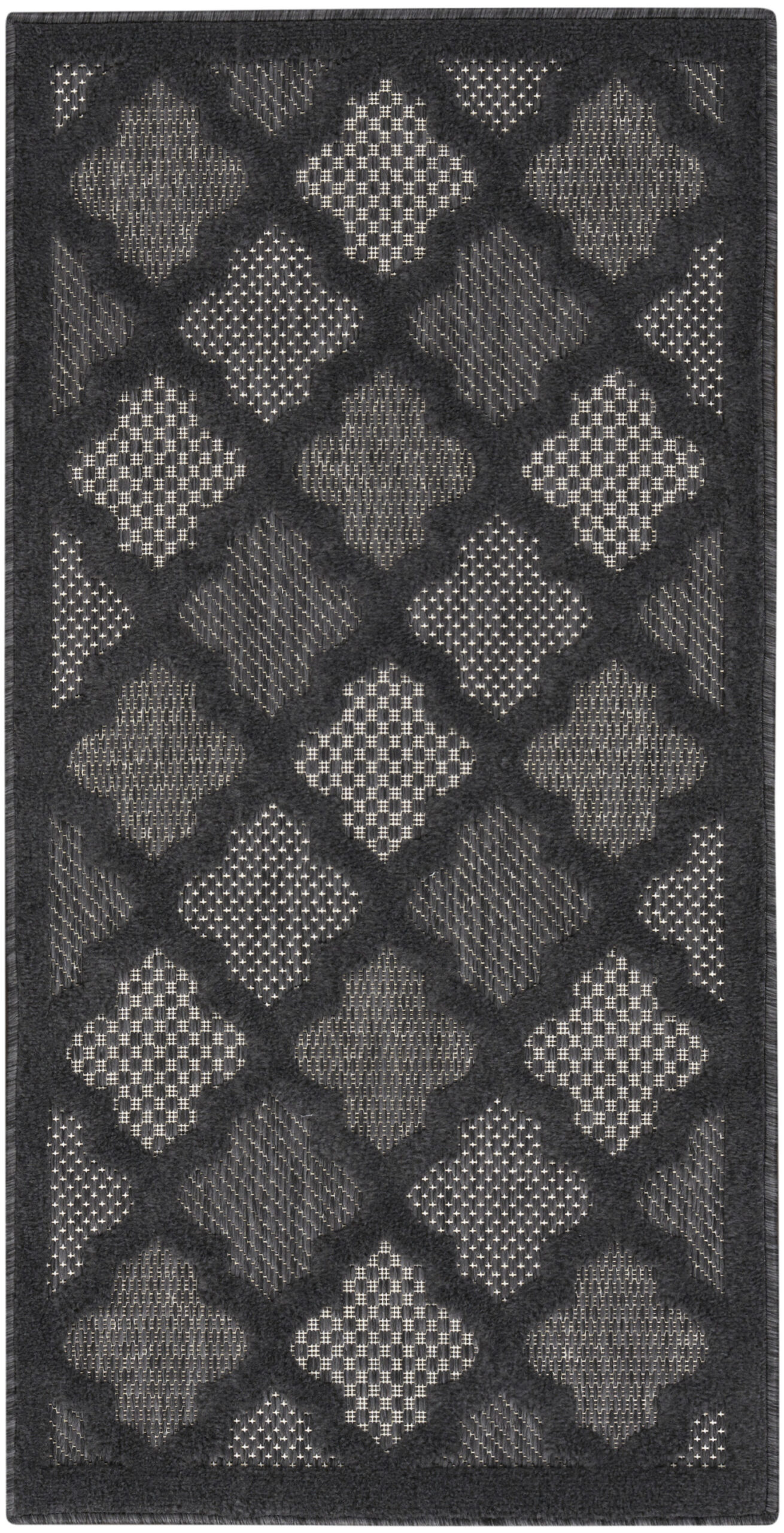 Nourison Easy Care NES01 Charcoal Black Area Rug