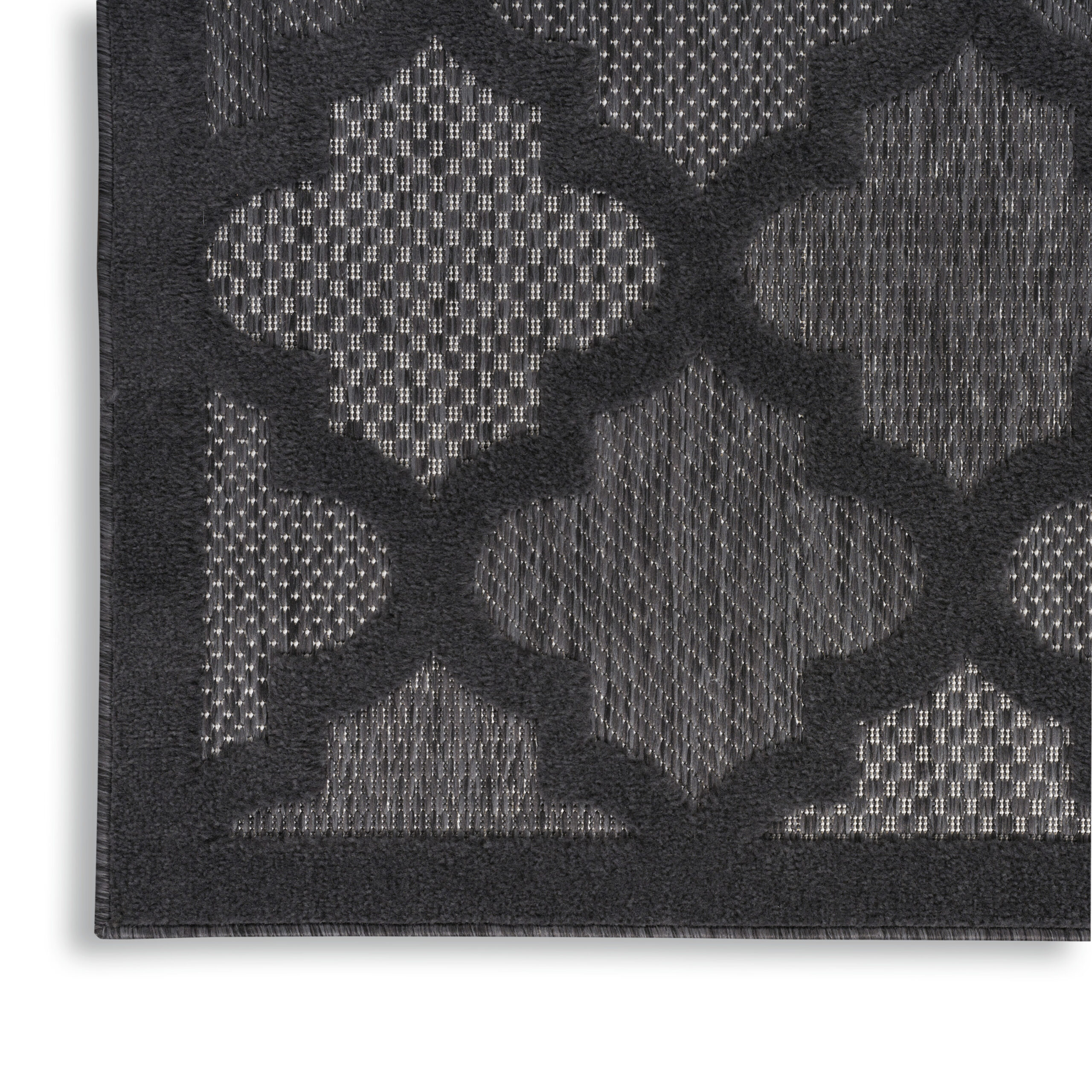 Nourison Easy Care NES01 Charcoal Black Area Rug - Image 2