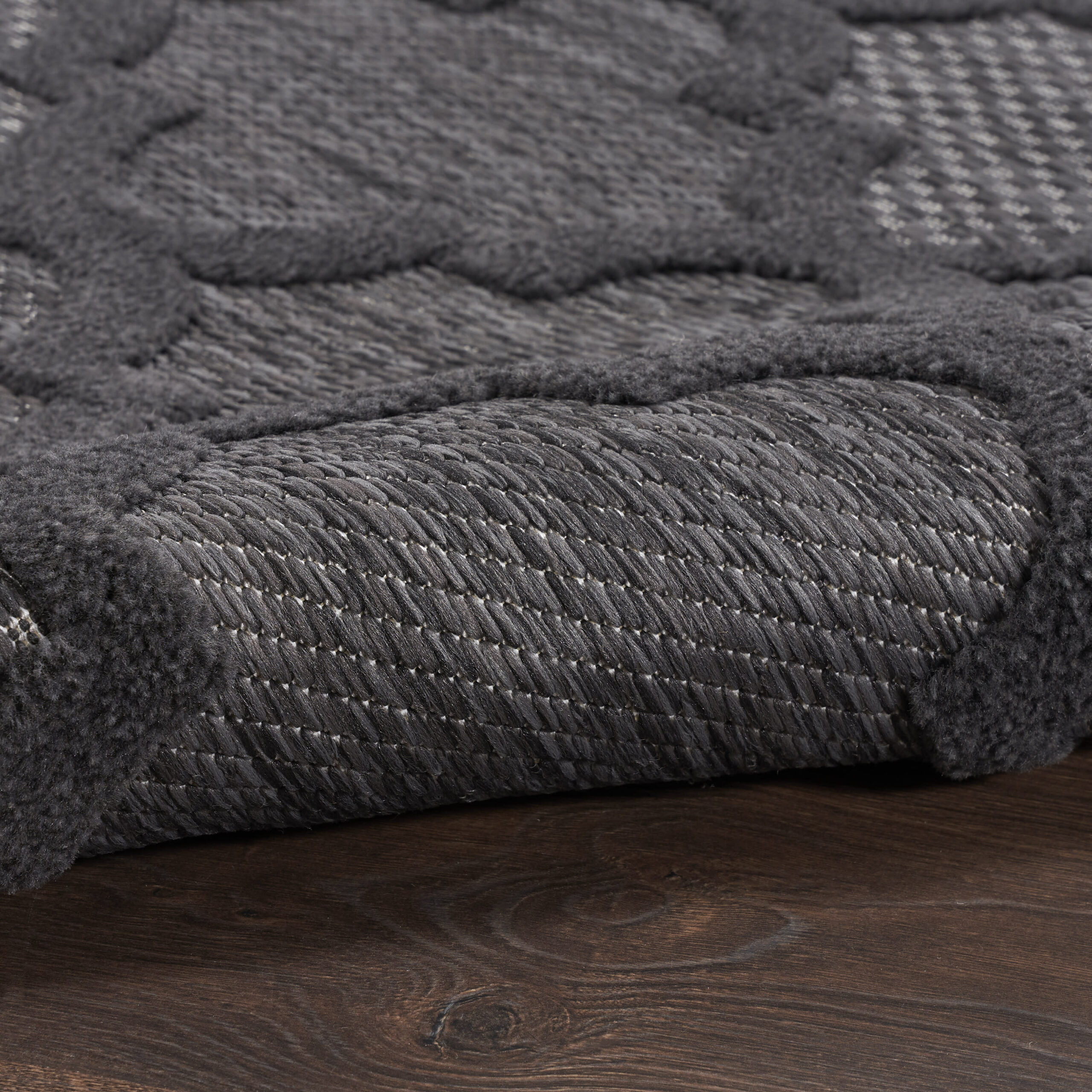 Nourison Easy Care NES01 Charcoal Black Area Rug - Image 3