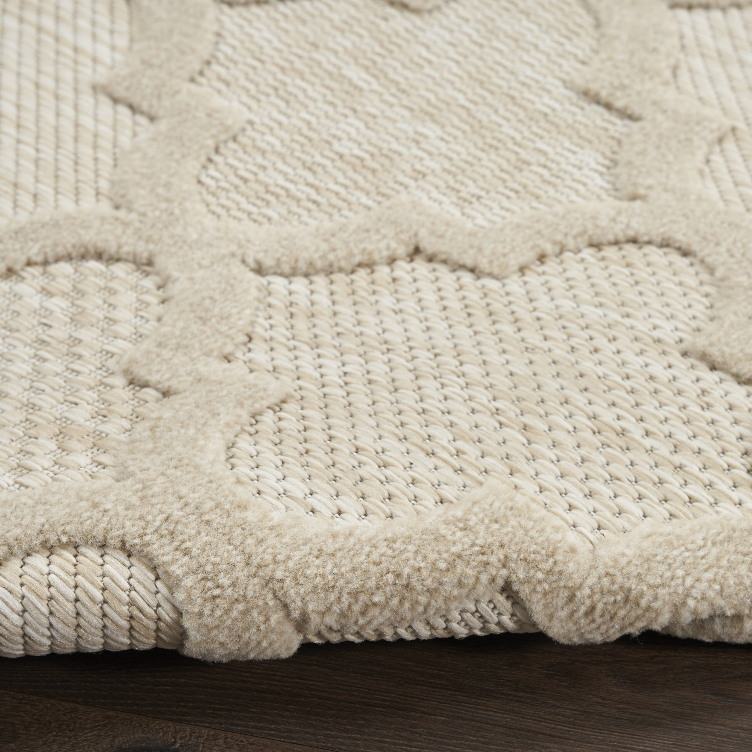 Nourison Easy Care NES01 Cream Area Rug - Image 3