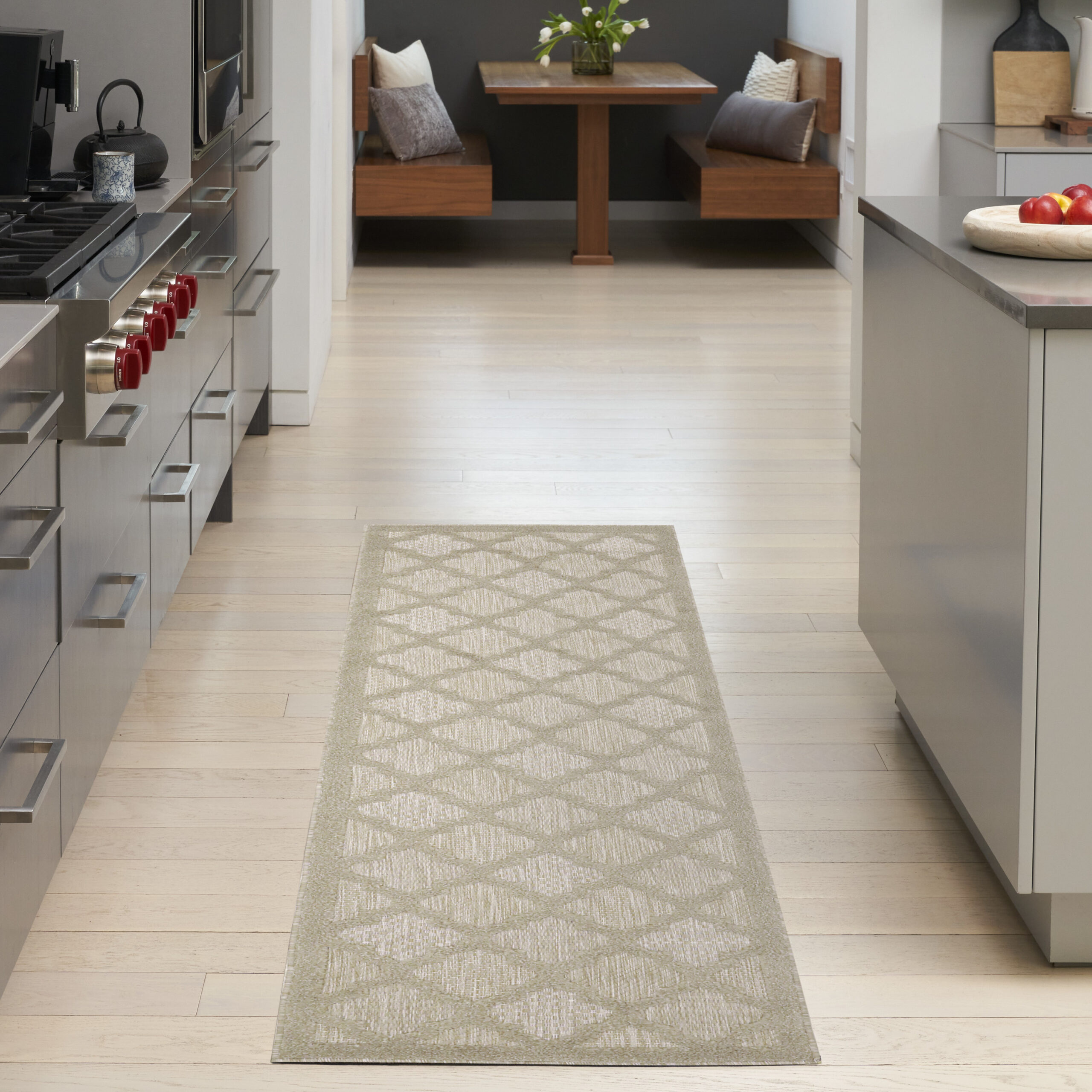Nourison Easy Care NES01 Cream Area Rug - Image 5