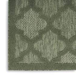 Alternative view of Nourison Easy Care NES01 Green Area Rug