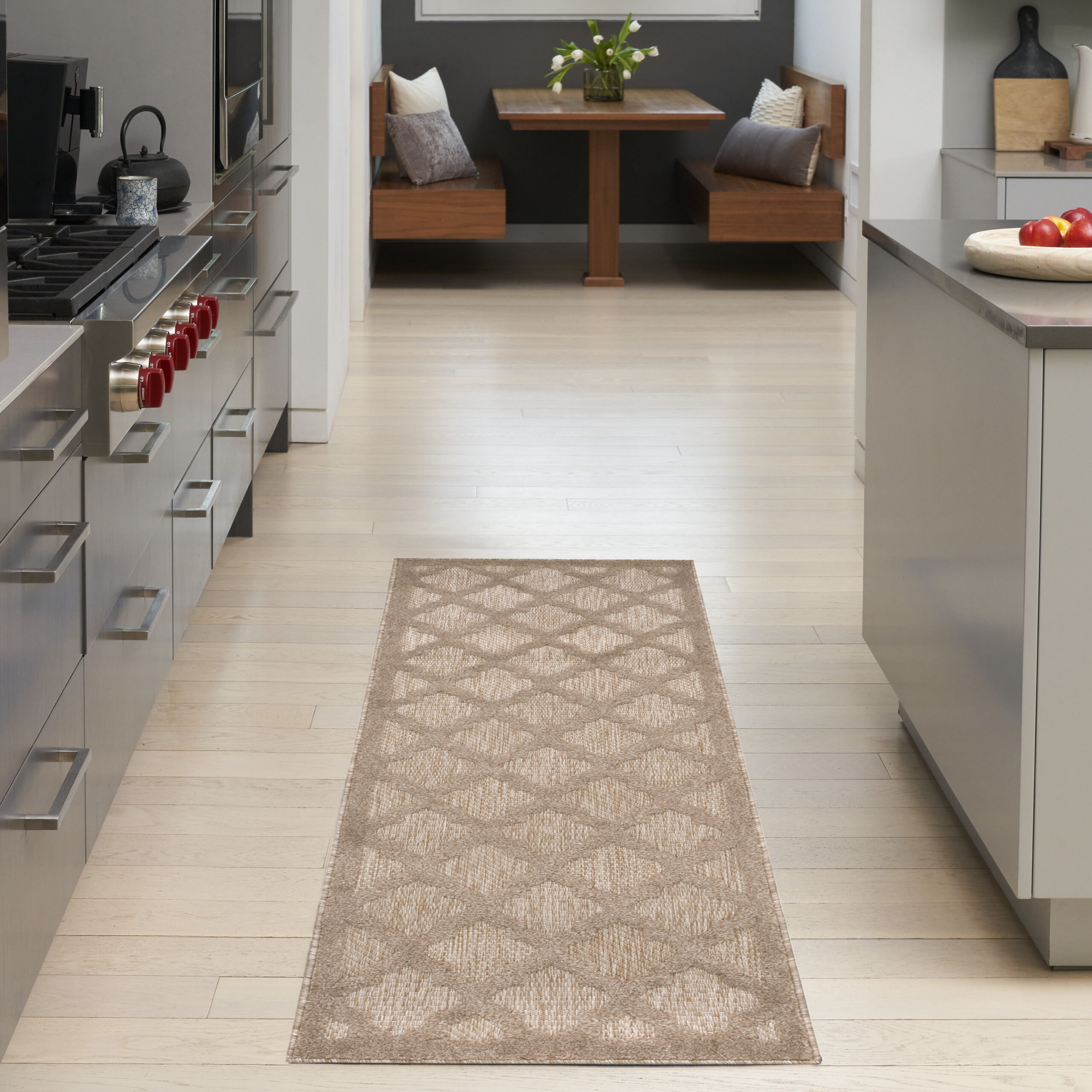 Nourison Easy Care NES01 Natural Beige Area Rug - Image 5