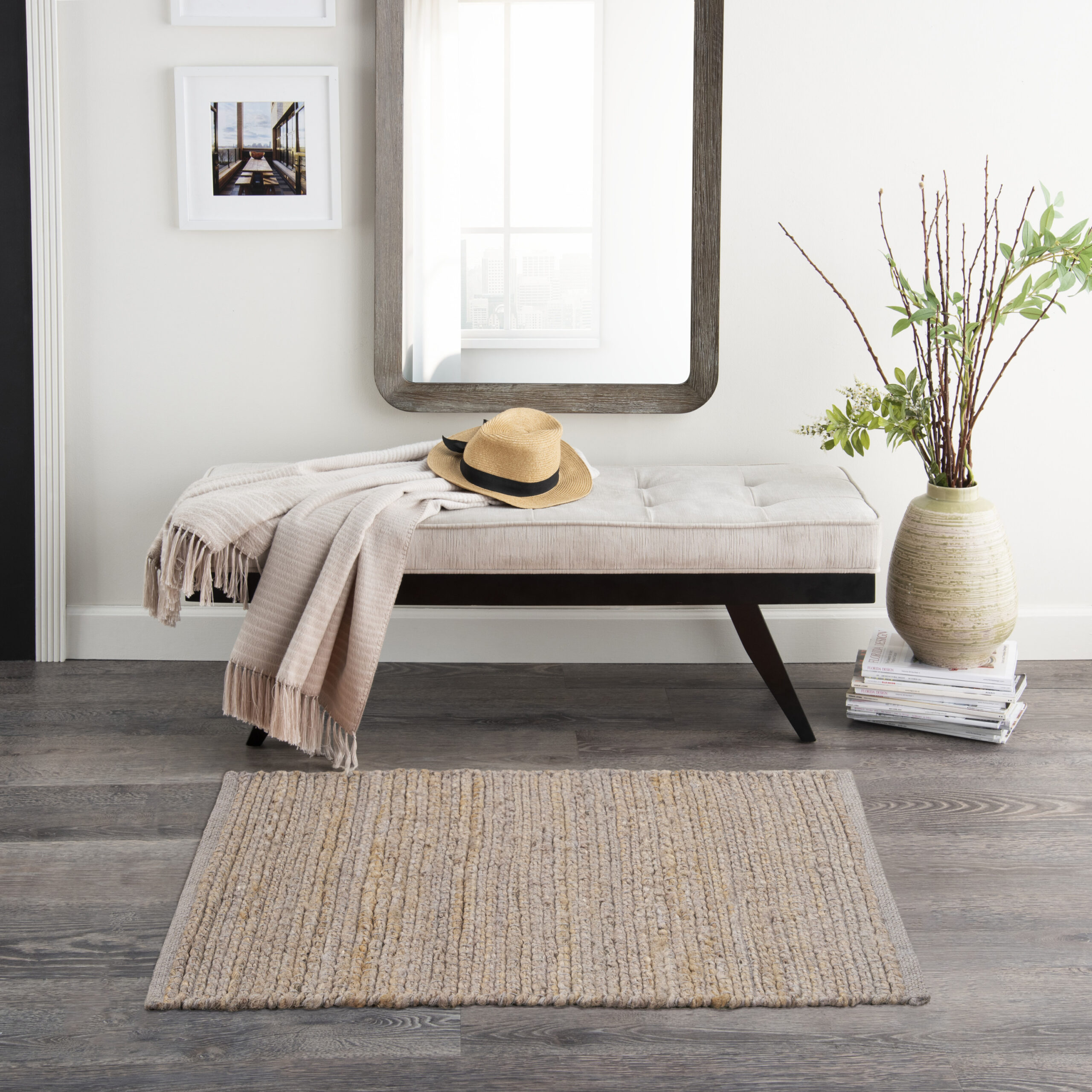 Nourison Natural Jute NJT01 Grey Area Rug - Image 5