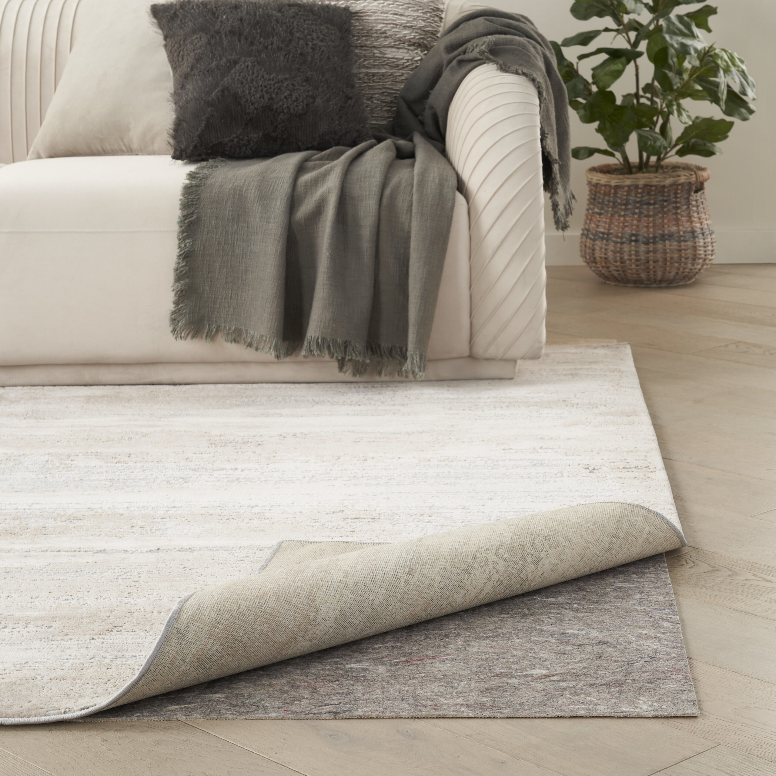 Nourison Rug-Loc NR21 Tan Area Rug - Image 4