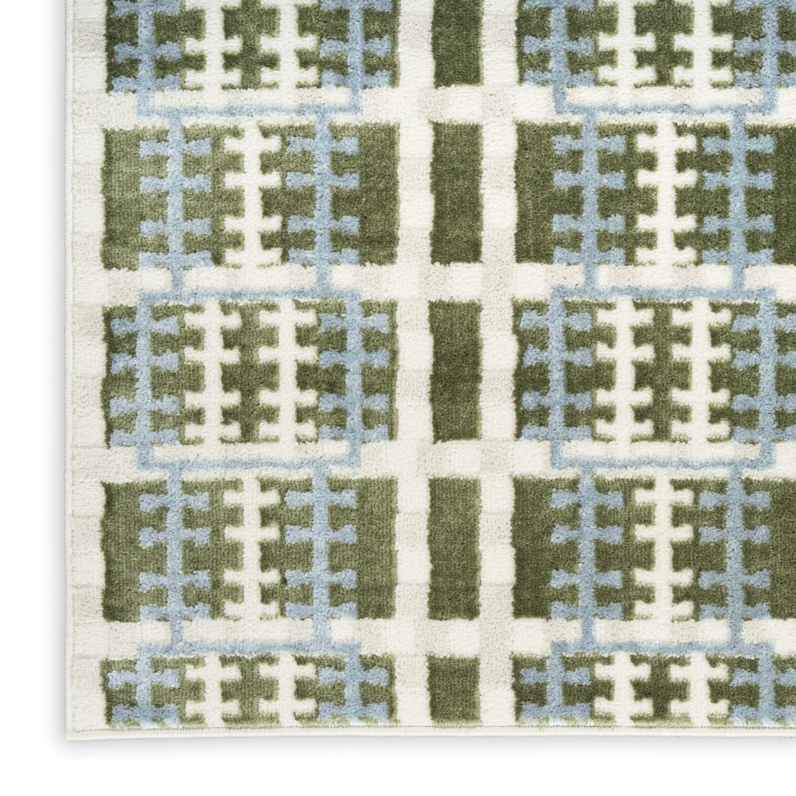 Nourison Nordic NRC08 Blue Green Area Rug - Image 2