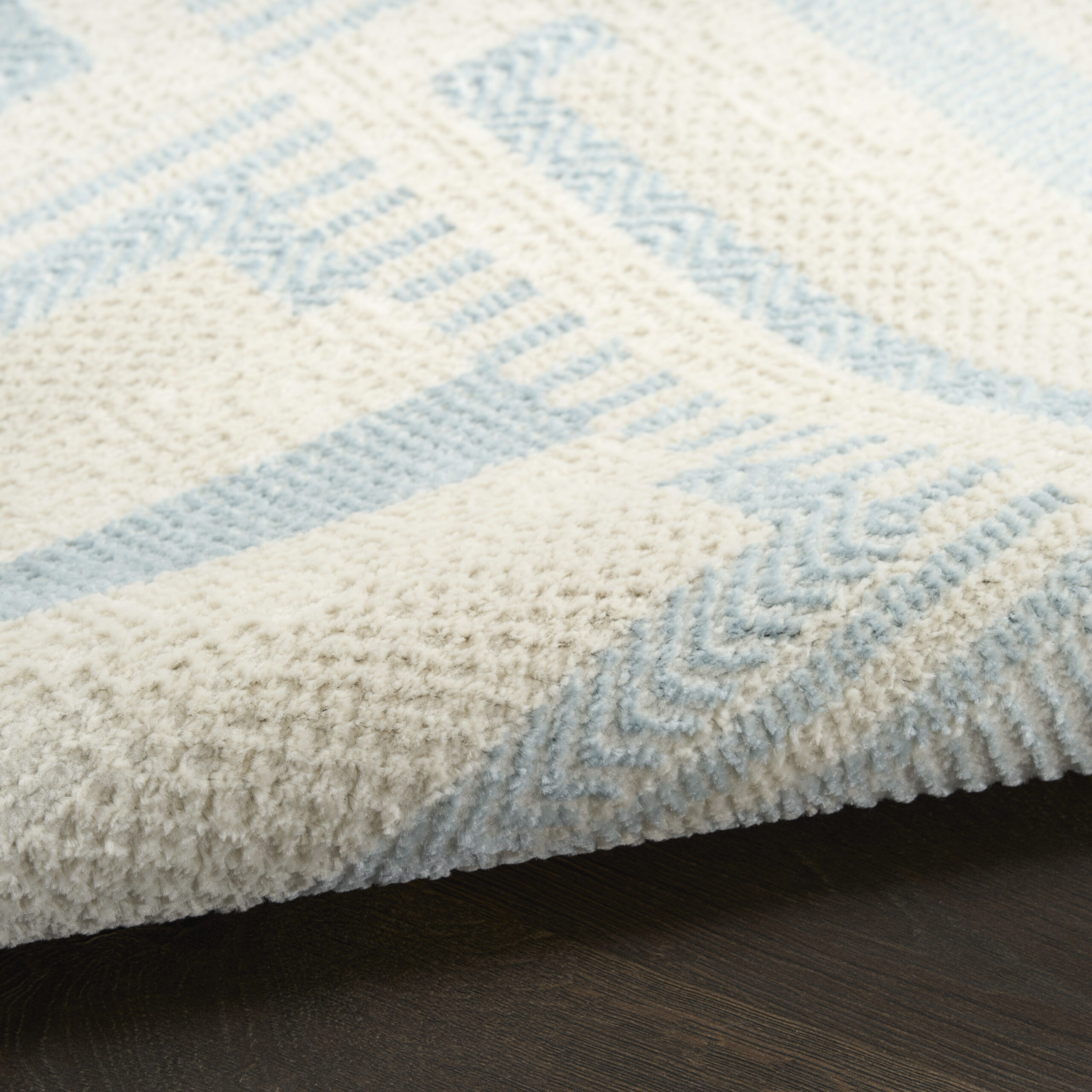 Nourison Nordic NRC11 Ivory Blue Area Rug - Image 3