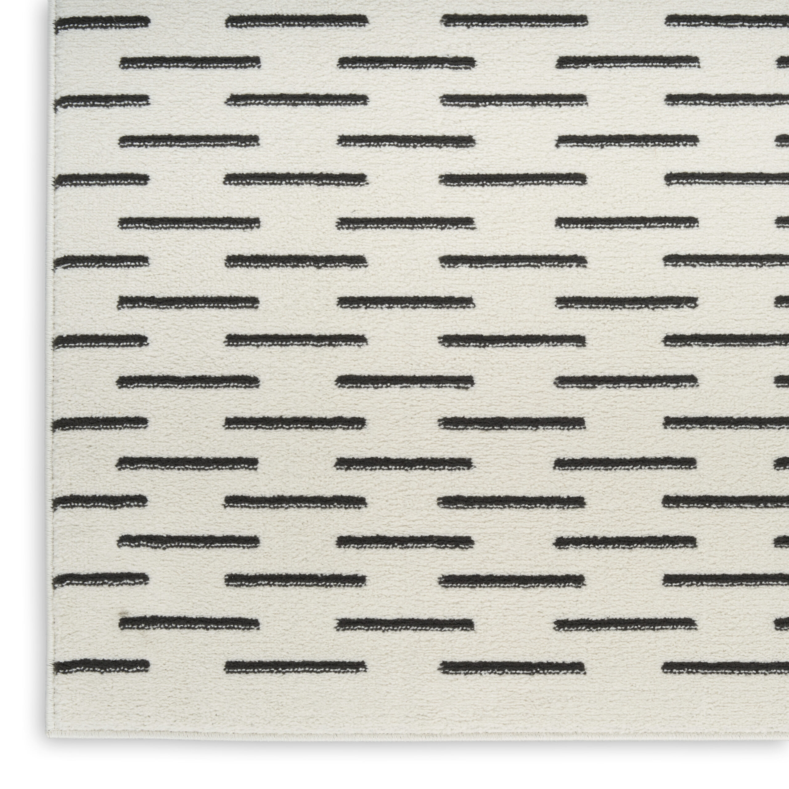 Nourison Nordic NRC12 Ivory Black Area Rug - Image 2