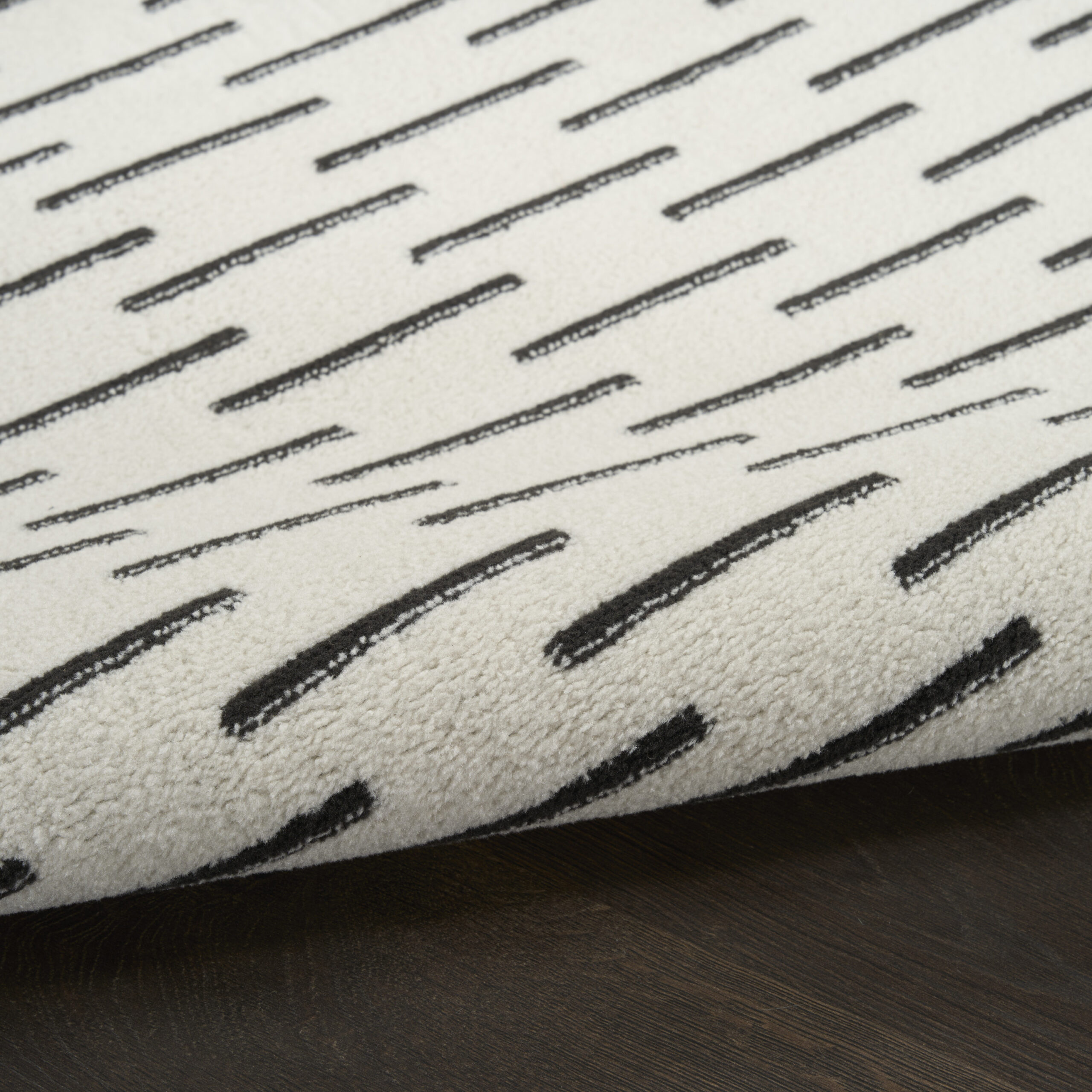 Nourison Nordic NRC12 Ivory Black Area Rug - Image 3