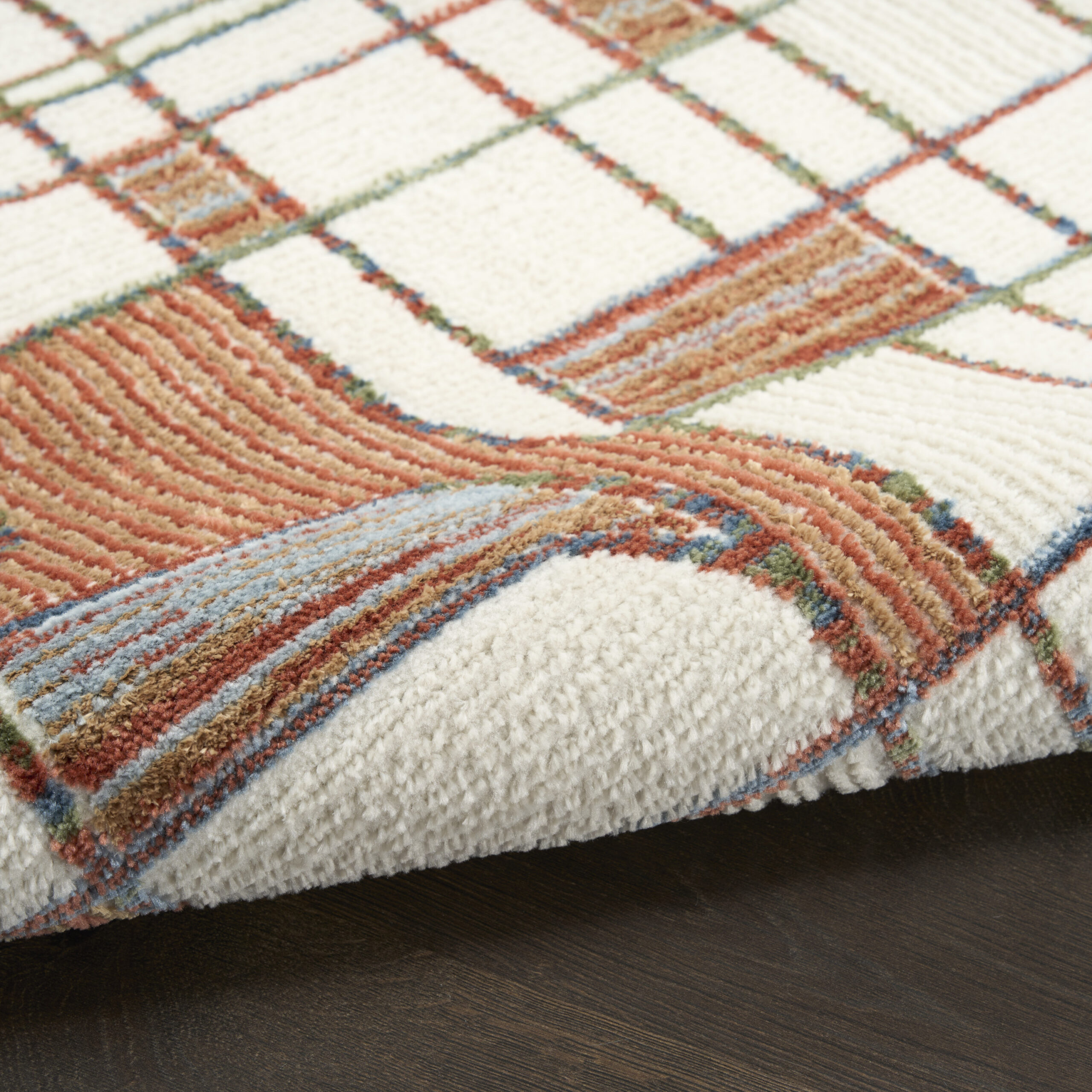 Nourison Nordic NRC17 Ivory Rust Area Rug - Image 3