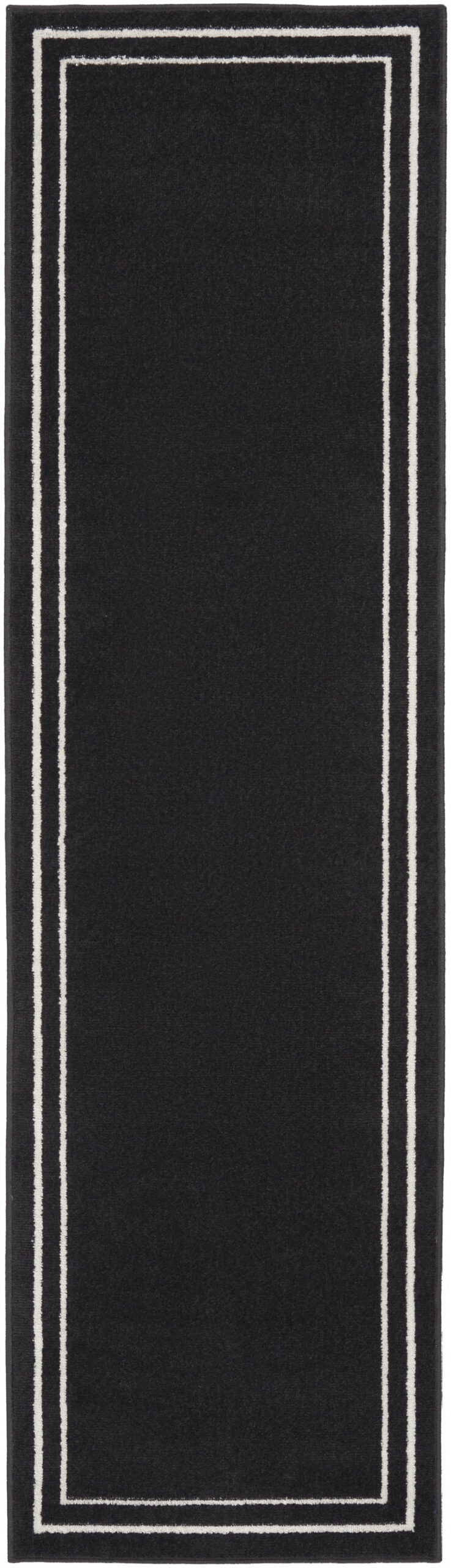 Nourison Nourison Essentials NRE02 Black Ivory Area Rug