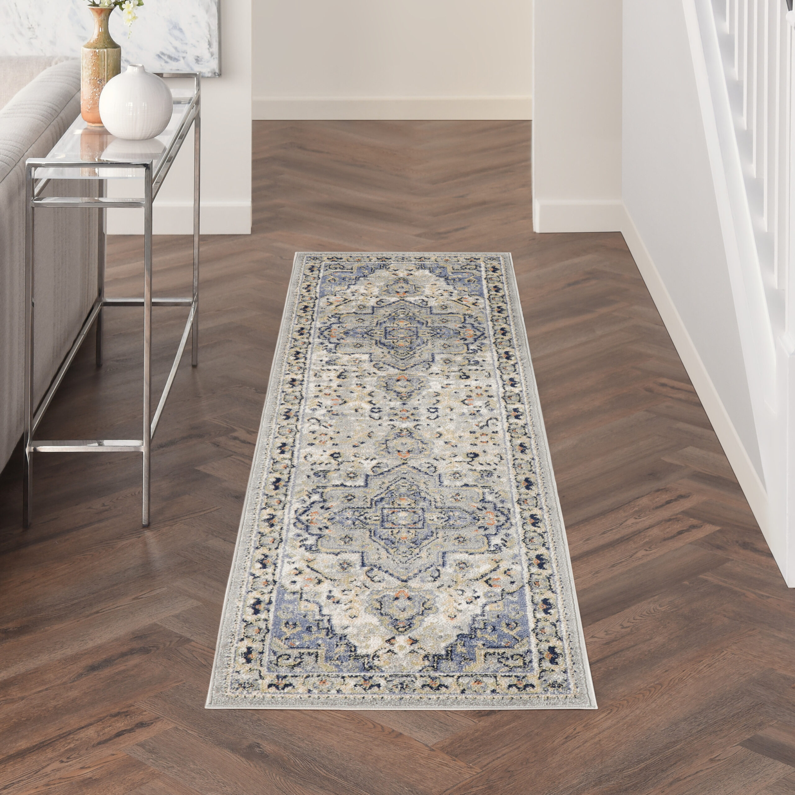 Nourison Nourison Essentials Persian NRE07 Blue Area Rug - Image 5