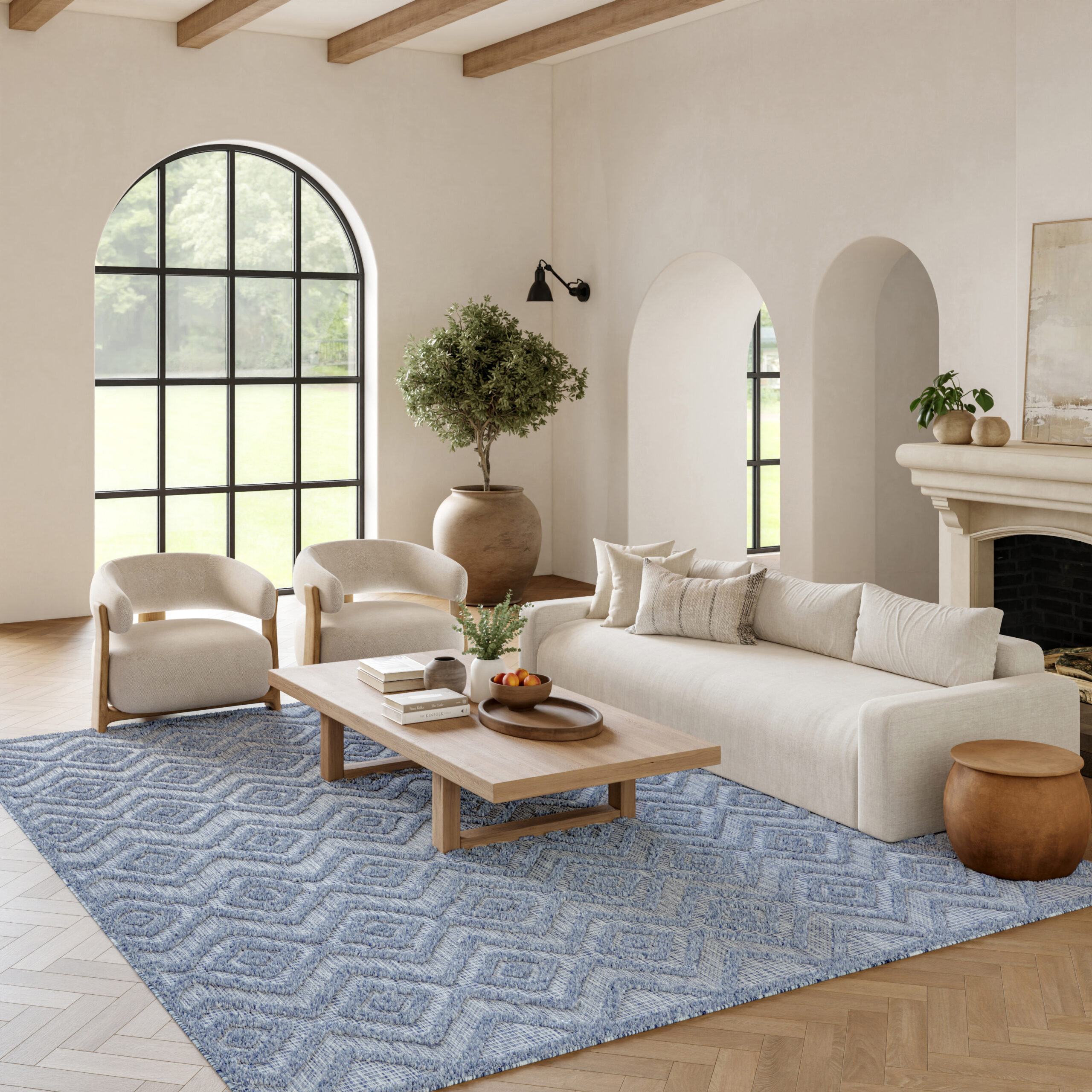 Nourison Versatile NRV01 Denim Blue Area Rug - Image 5