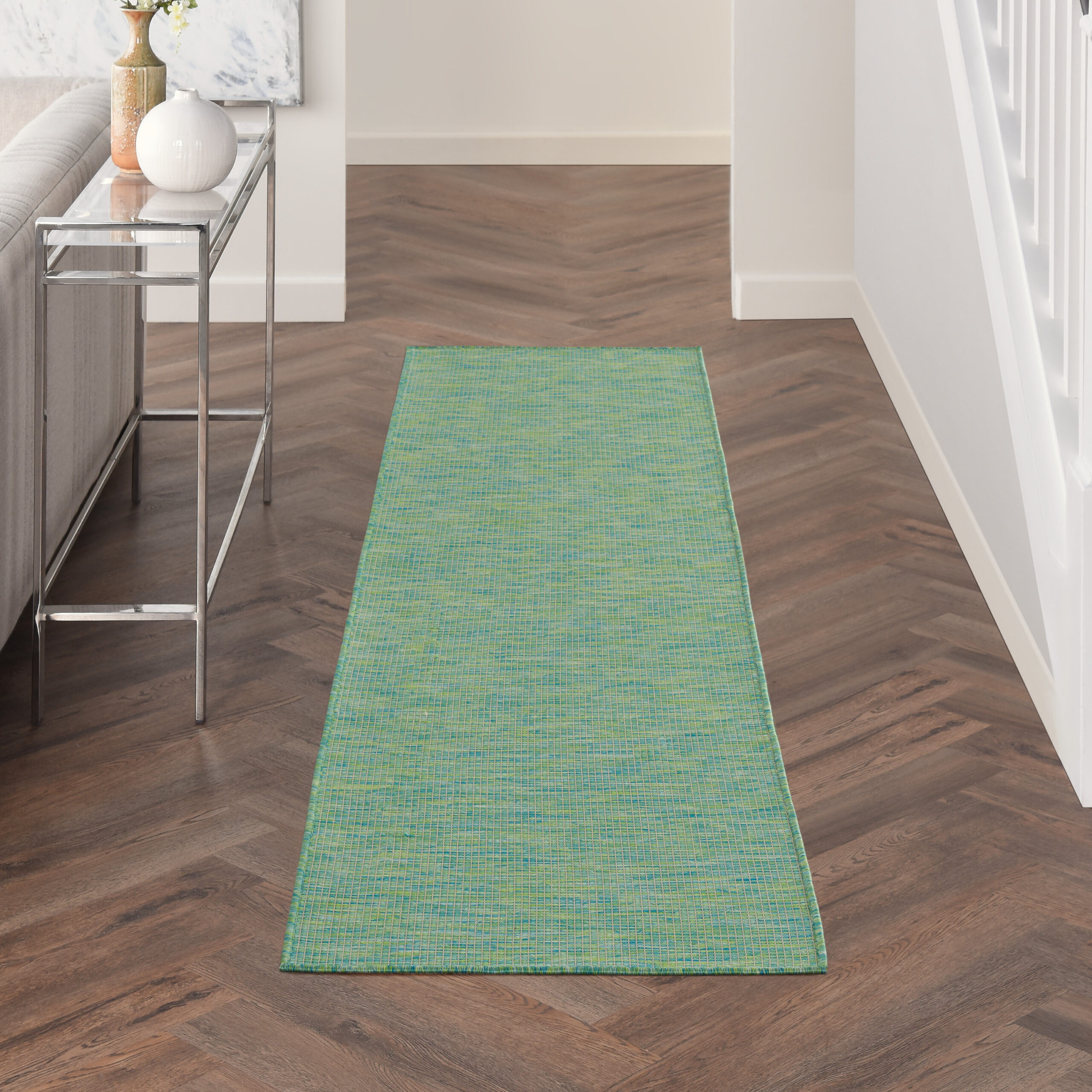 Nourison Positano POS01 Blue Green Area Rug - Image 5