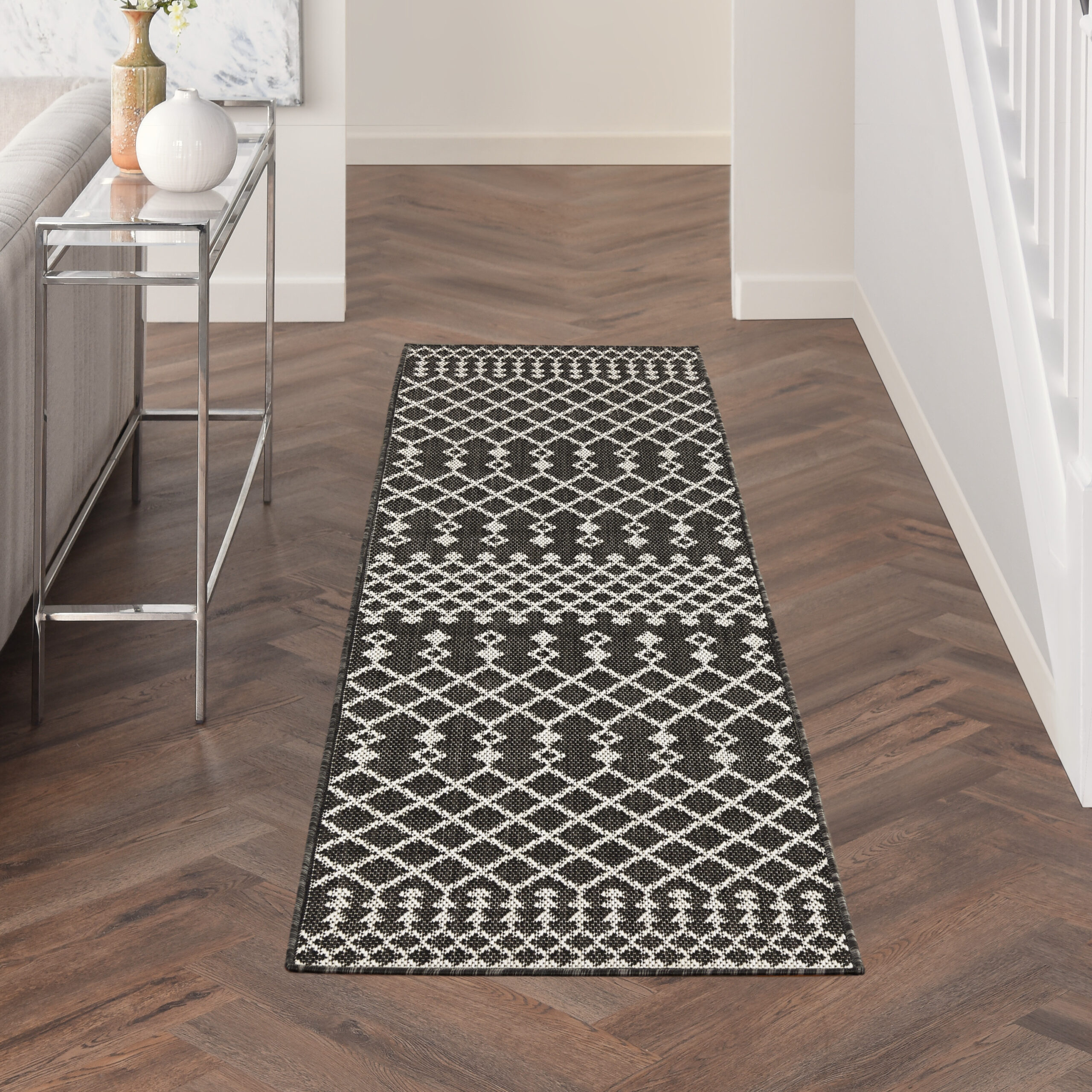 Nourison Positano POS02 Black Area Rug - Image 5