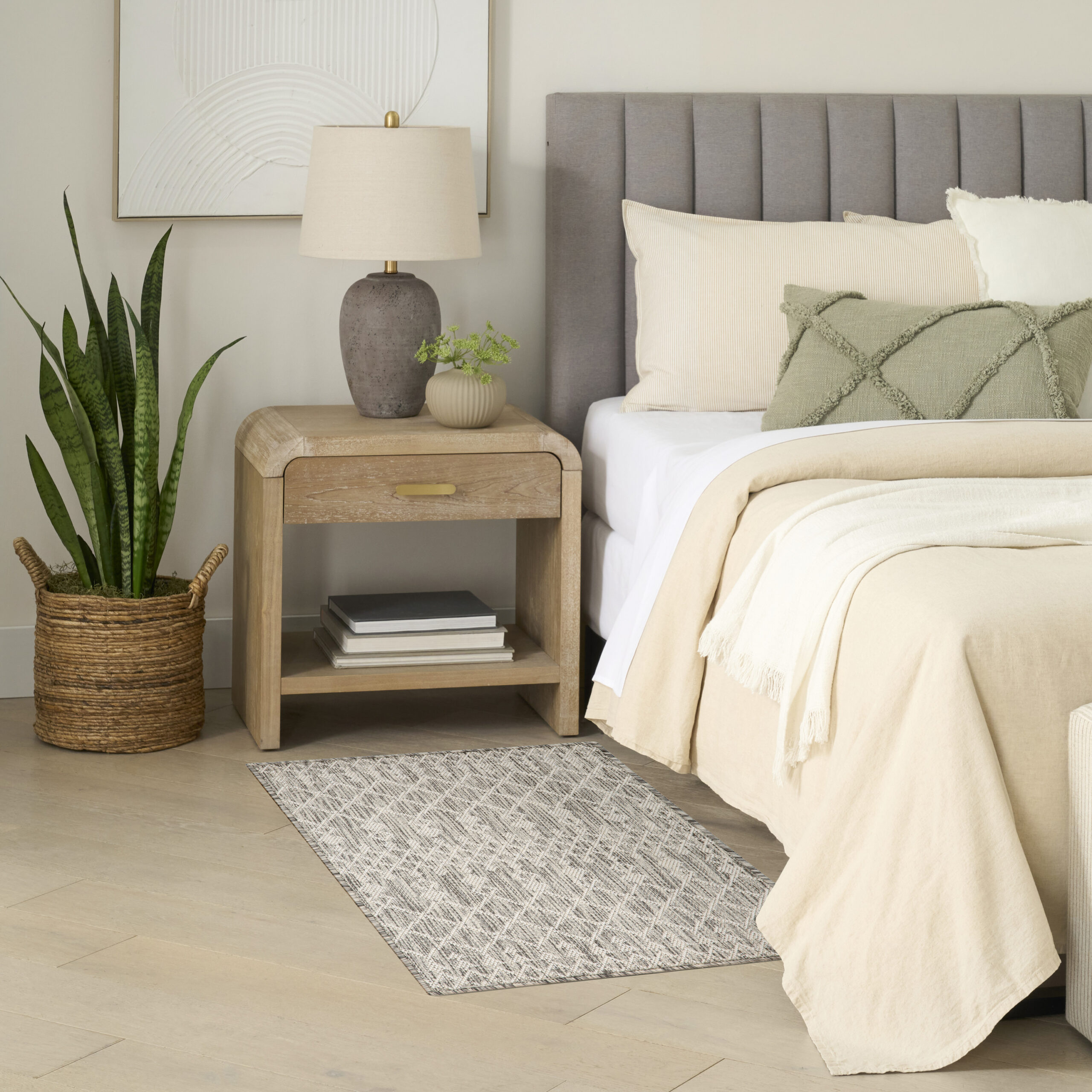 Nourison Positano POS02 Light Grey Area Rug - Image 5