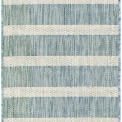 Nourison Positano POS03 Aqua Ivory Area Rug