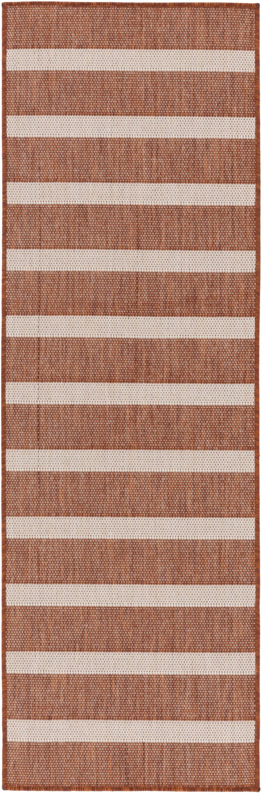 Nourison Positano POS03 Terracotta Ivory Area Rug