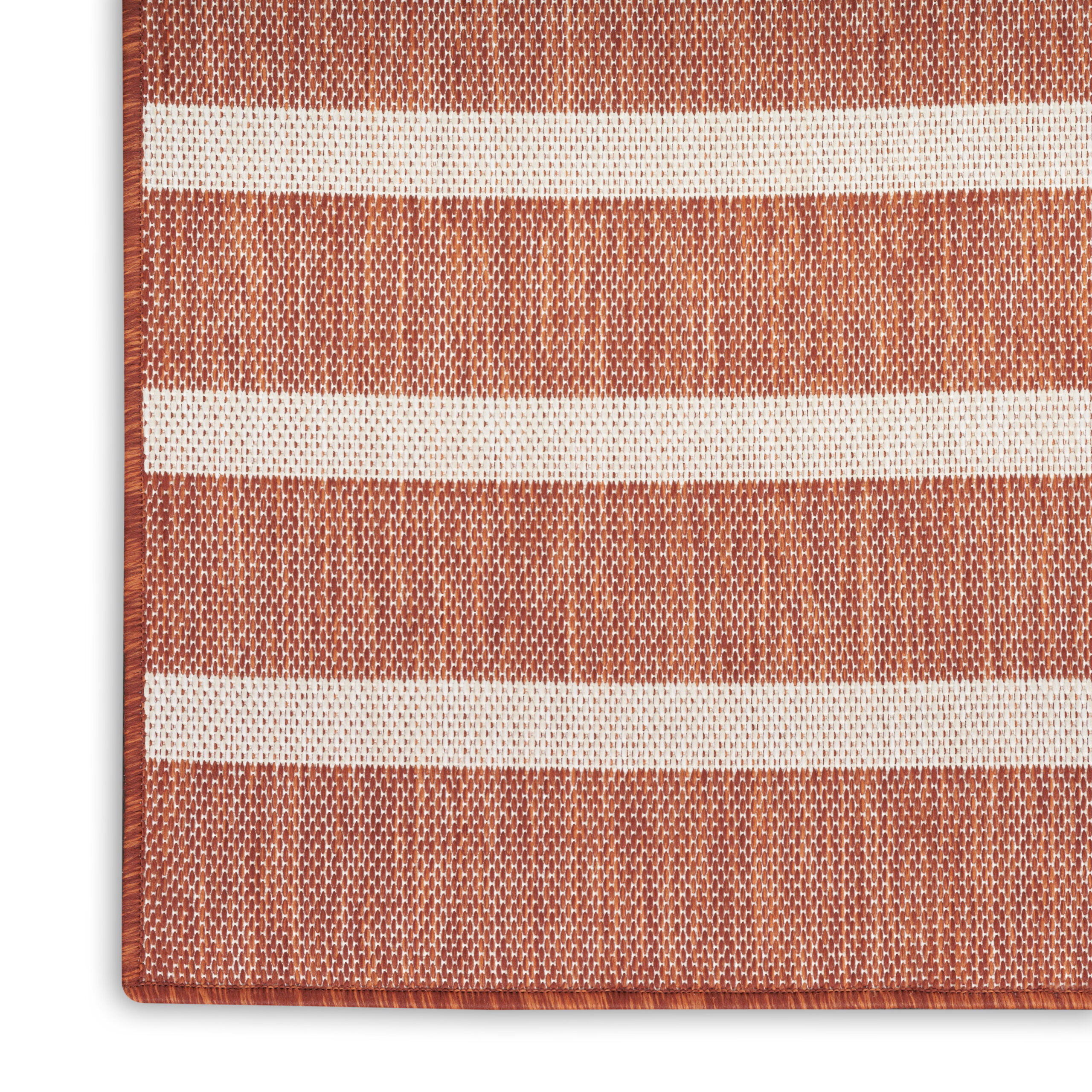Nourison Positano POS03 Terracotta Ivory Area Rug - Image 2