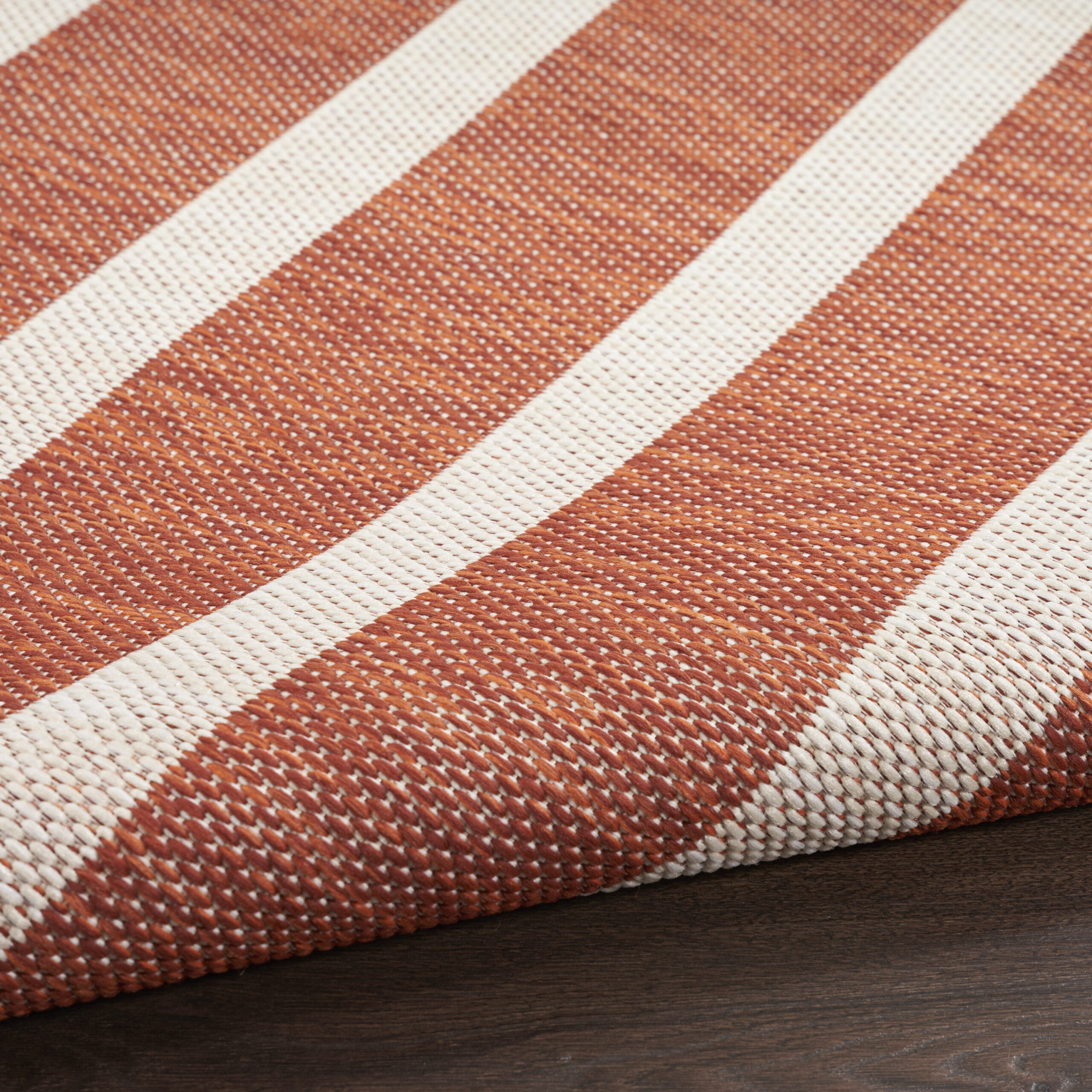 Nourison Positano POS03 Terracotta Ivory Area Rug - Image 3