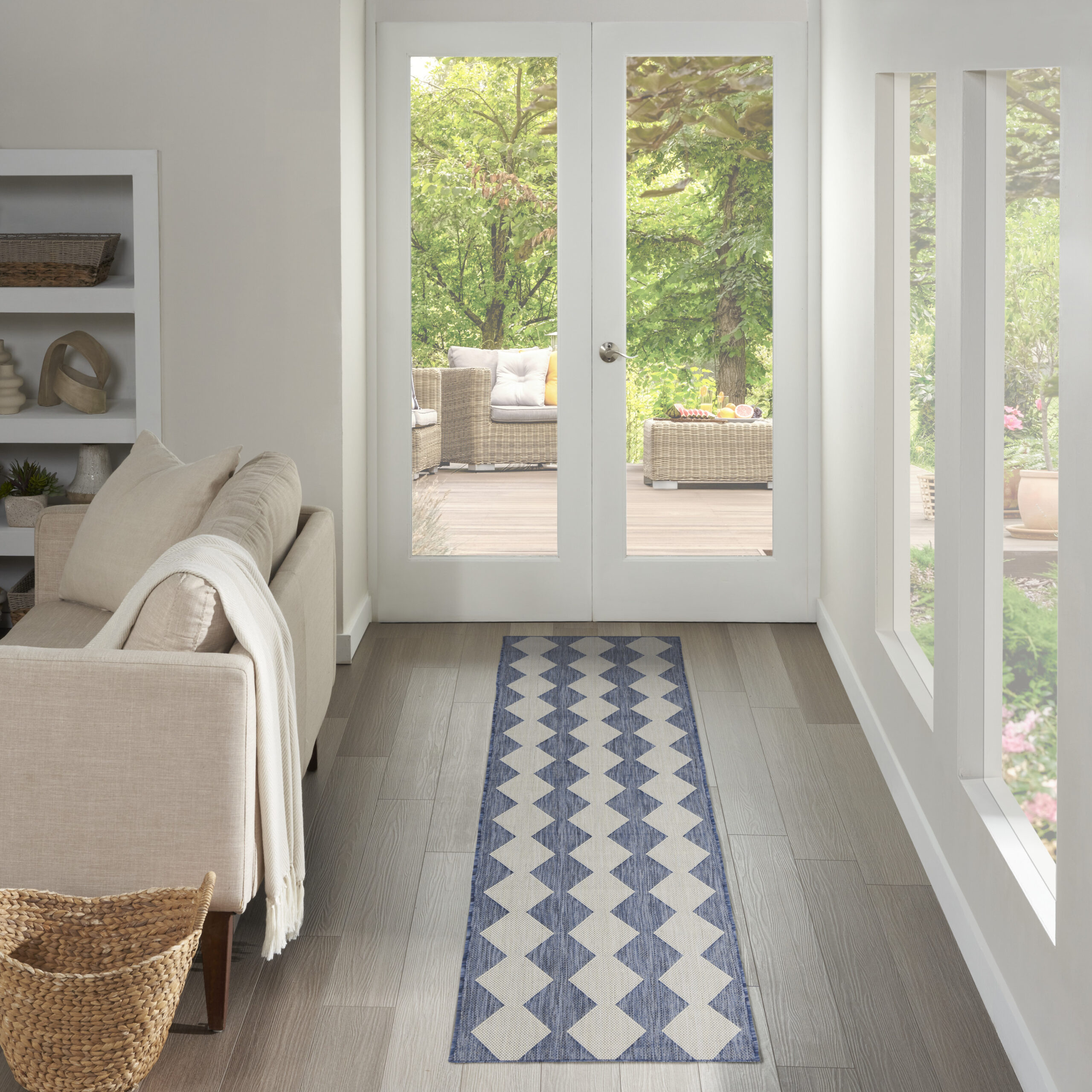 Nourison Positano POS04 Navy Blue Area Rug - Image 5