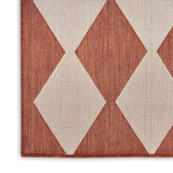 Alternative view of Nourison Positano POS04 Terracotta Area Rug