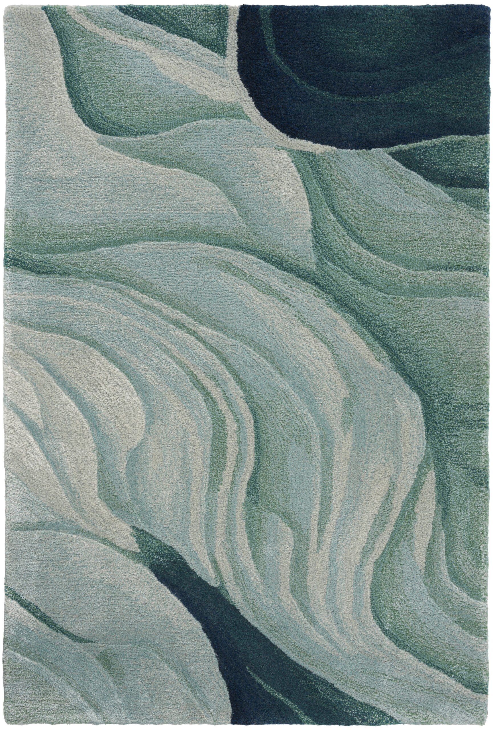 Nourison Prismatic PRS42 Silver Green Area Rug