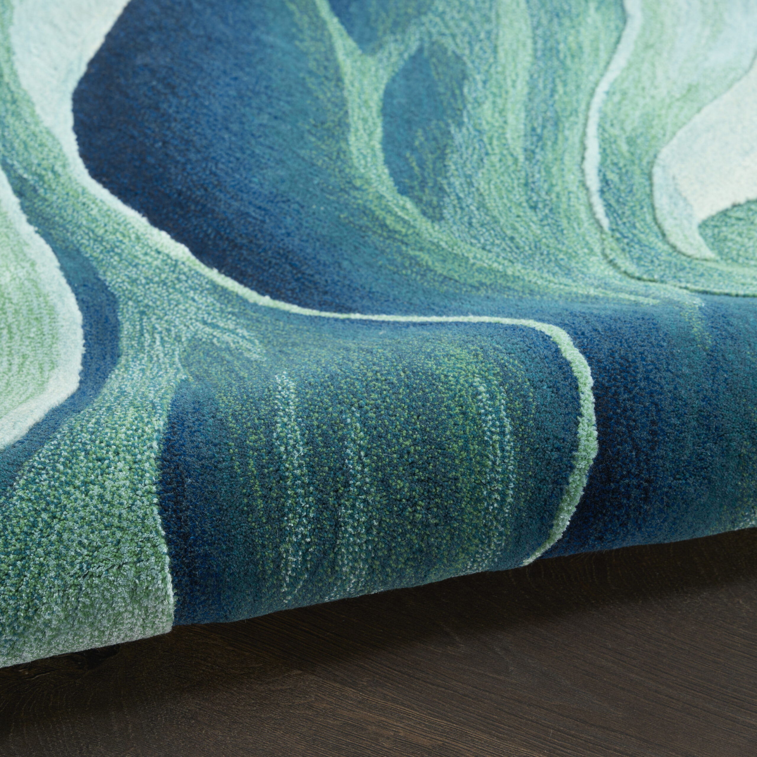 Nourison Prismatic PRS42 Silver Green Area Rug - Image 3