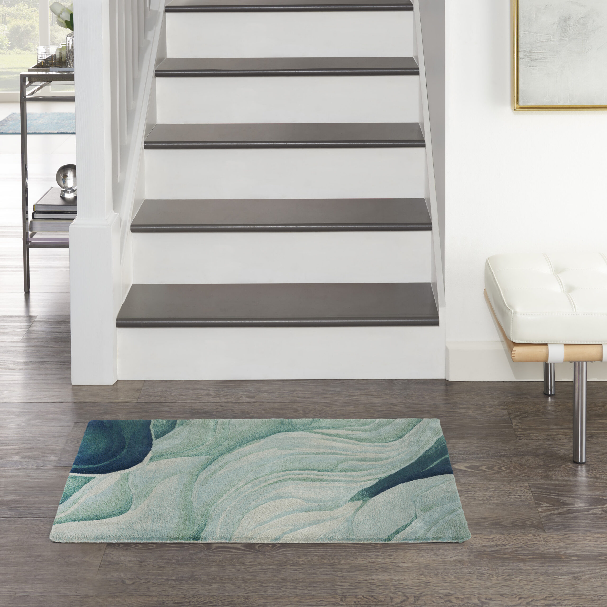 Nourison Prismatic PRS42 Silver Green Area Rug - Image 5