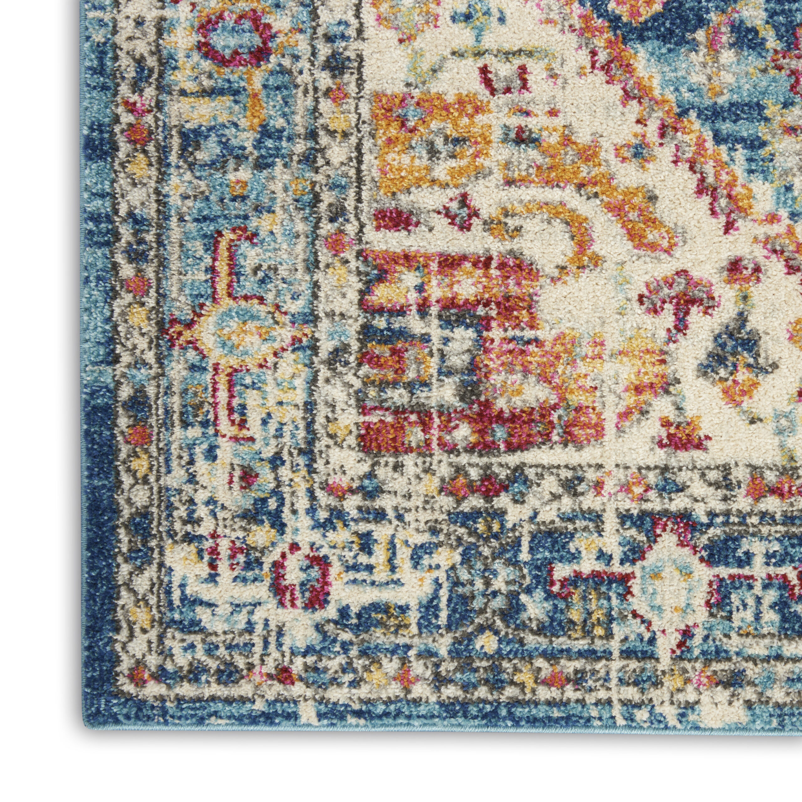 Nourison Passion PSN23 Ivory Light Blue Area Rug - Image 2