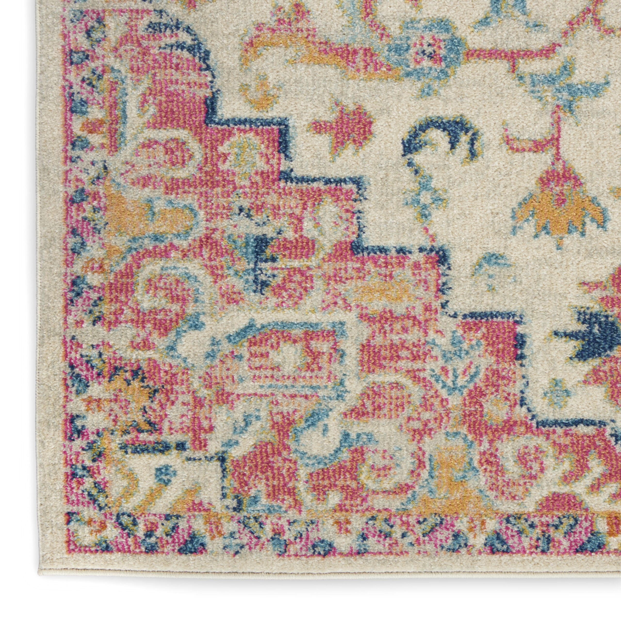 Nourison Passion PSN25 Ivory Pink Area Rug - Image 2