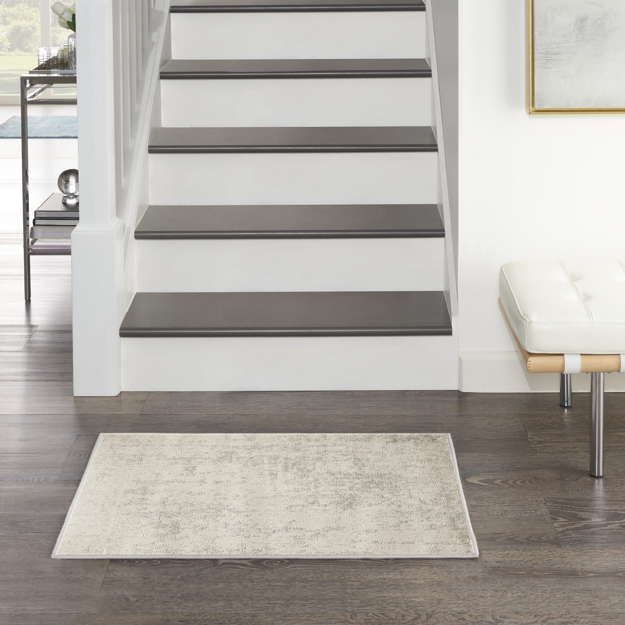 Nourison Quarry QUA01 Cream Grey Area Rug - Image 5