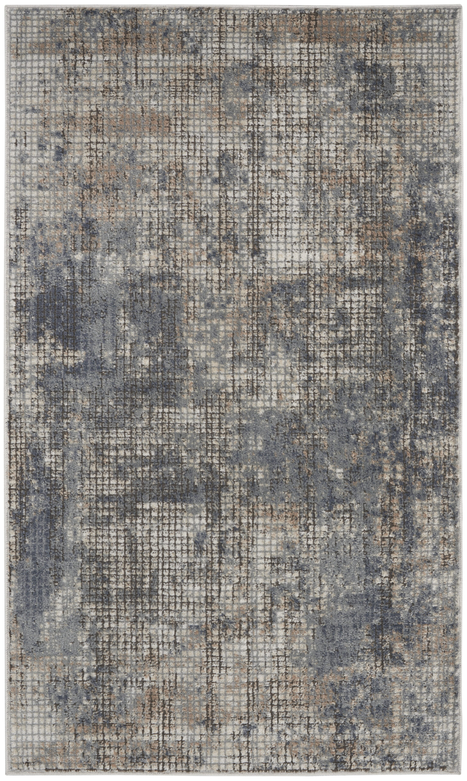 Nourison Quarry QUA02 Blue Beige Area Rug