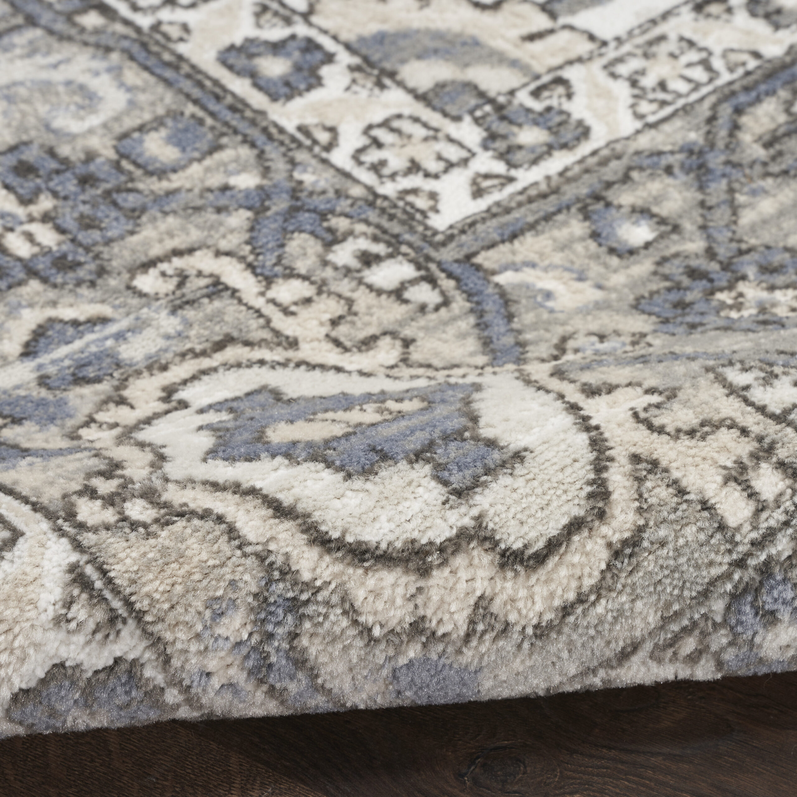 Nourison Quarry QUA05 Ivory Blue Area Rug - Image 3