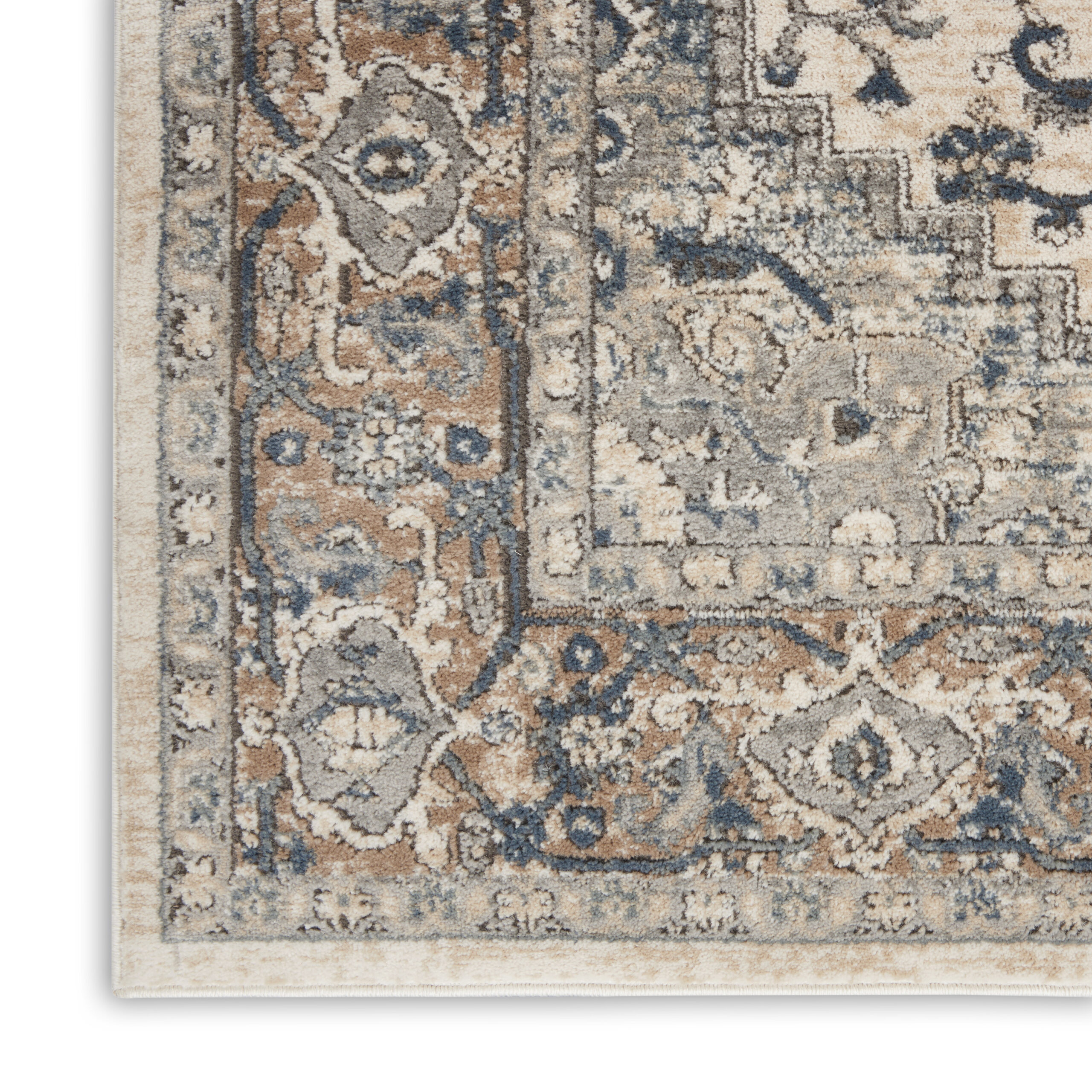 Nourison Quarry QUA05 Ivory Grey Area Rug - Image 2