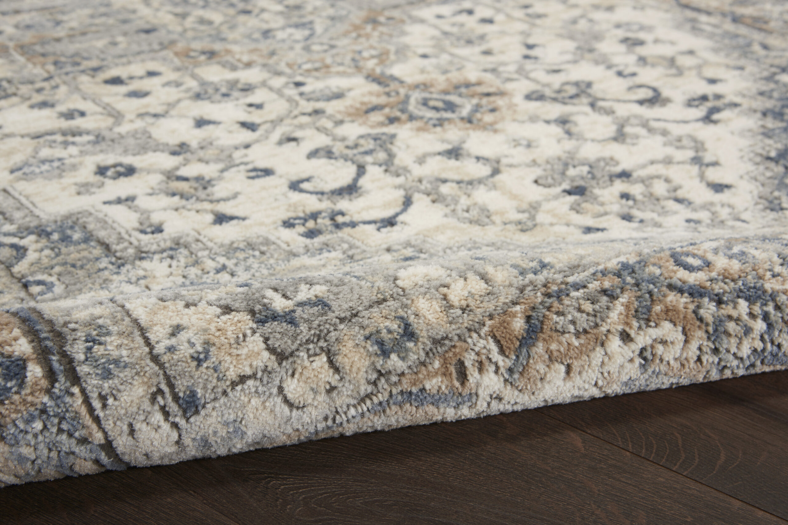 Nourison Quarry QUA05 Ivory Grey Area Rug - Image 3
