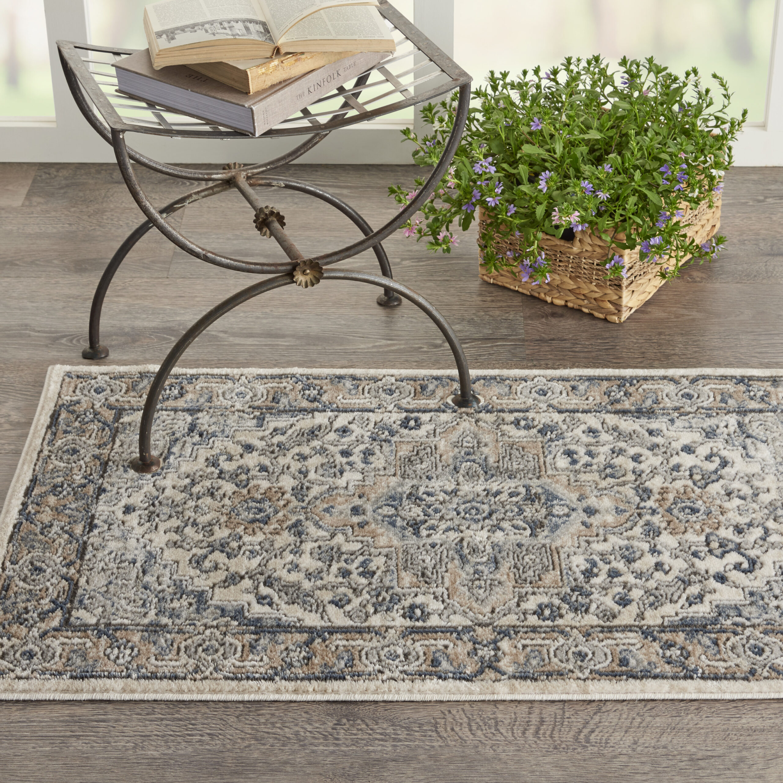 Nourison Quarry QUA05 Ivory Grey Area Rug - Image 5