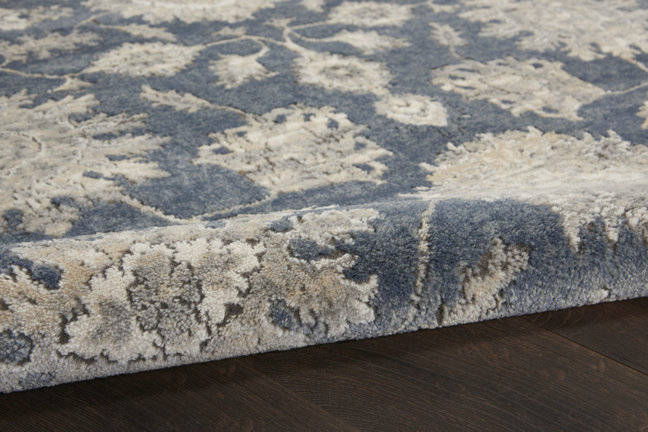 Nourison Quarry QUA06 Blue Beige Area Rug - Image 3