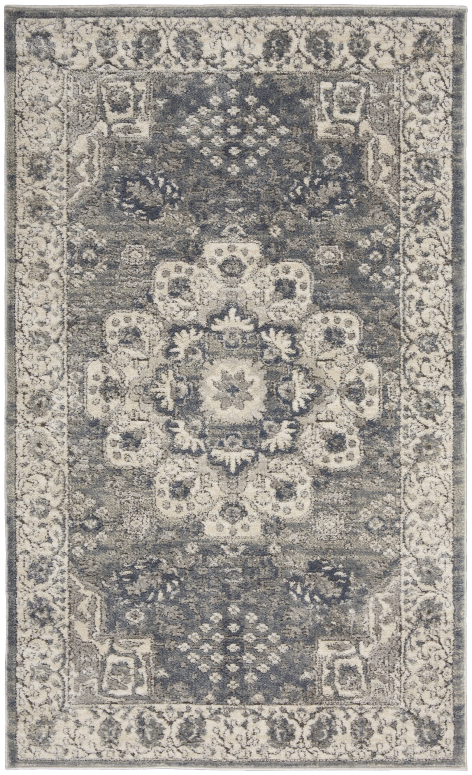 Nourison Quarry QUA07 Grey Ivory Area Rug